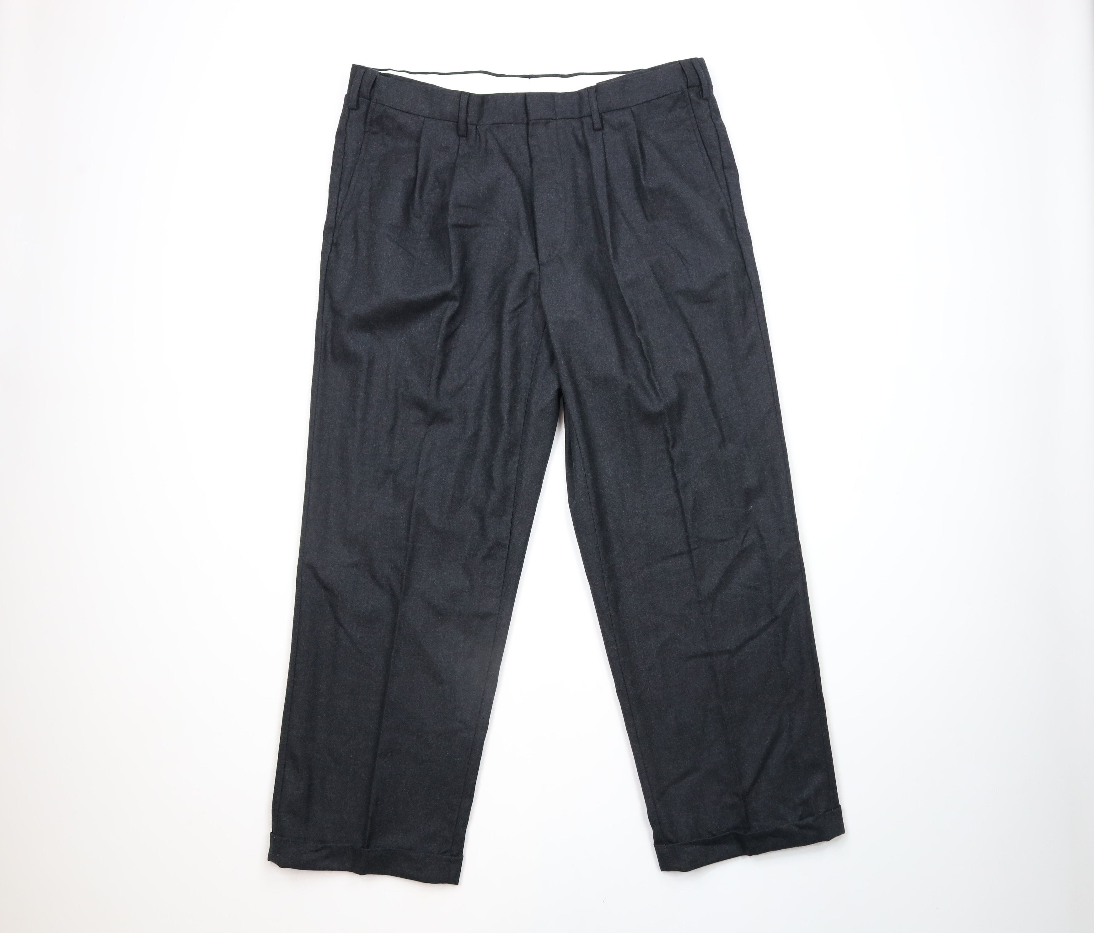 Orvis × Vintage Deadstock Vintage Orvis Wool Wide Leg Pants Charcoal Gray Size US 38 / EU 54 - 1 Thumbnail