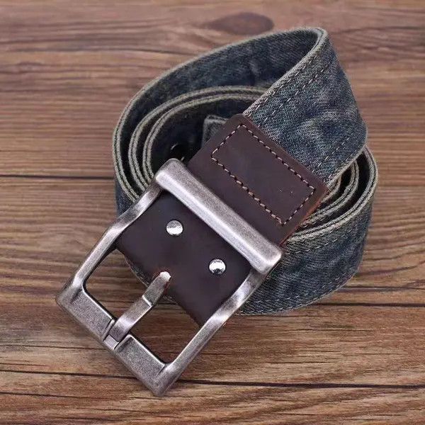 Japanese Brand Kuroda x Nami 47in Pin Buckle Versatile Denim Wide Belt Size ONE SIZE - 1 Thumbnail