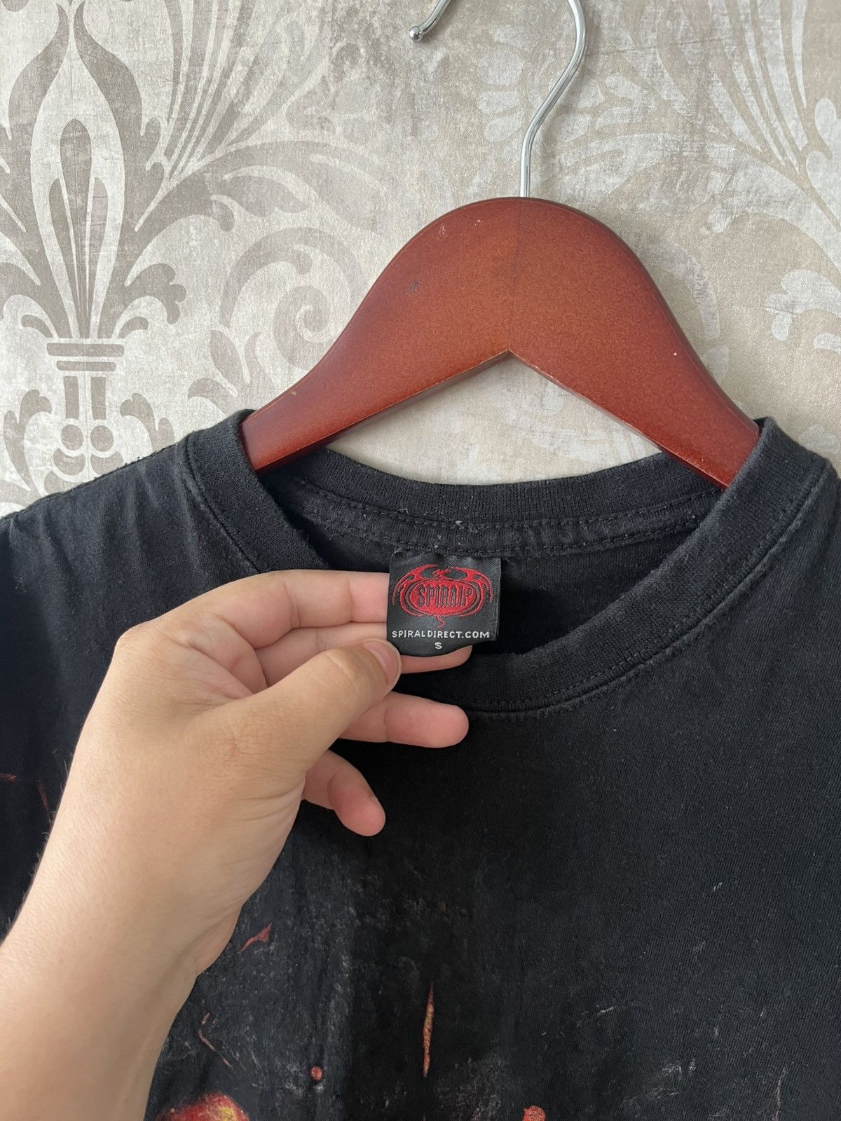 Vintage Vintage Spiral Direct Fire Skull Graphic Tee Size US S / EU 44-46 / 1 - 4 Thumbnail