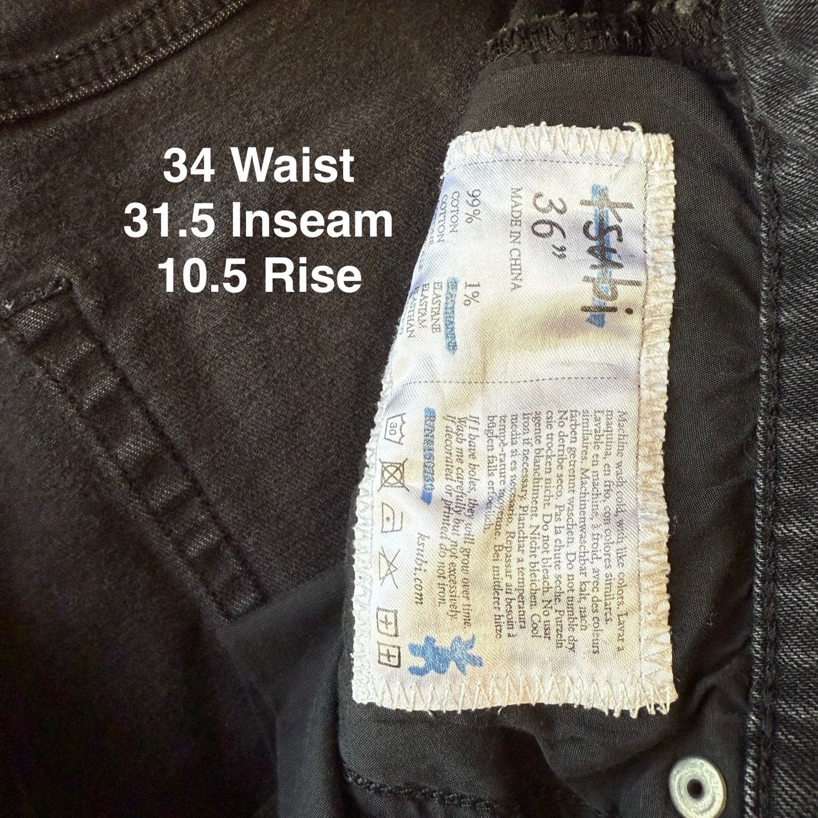 Ksubi Ksubi Jeans 34 Black Dark Wash Skinny Fit Japan Denim Size US 34 / EU 50 - 6 Thumbnail