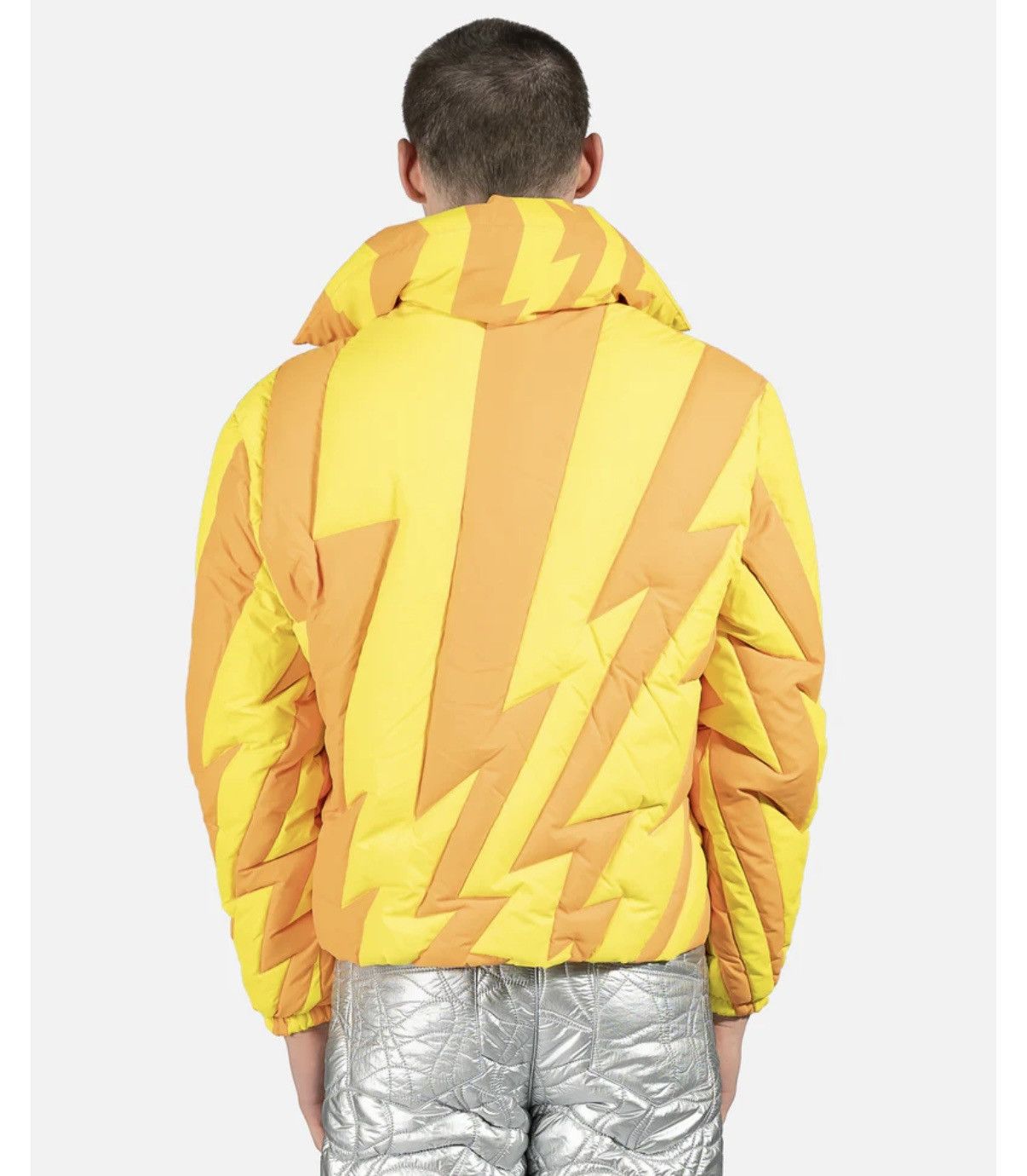 ERL ERL Orange and Yellow Down Lightening Bolt Puffer Jacket Size US M / EU 48-50 / 2 - 4 Thumbnail