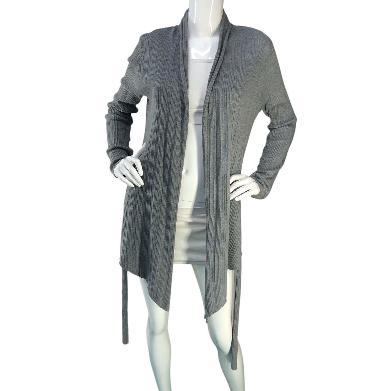 L'AGENCE L'Agence Sz S Cardigan Cashmere Silk Cotton Primrose Plisse Size S / US 4 / IT 40 - 11 Thumbnail