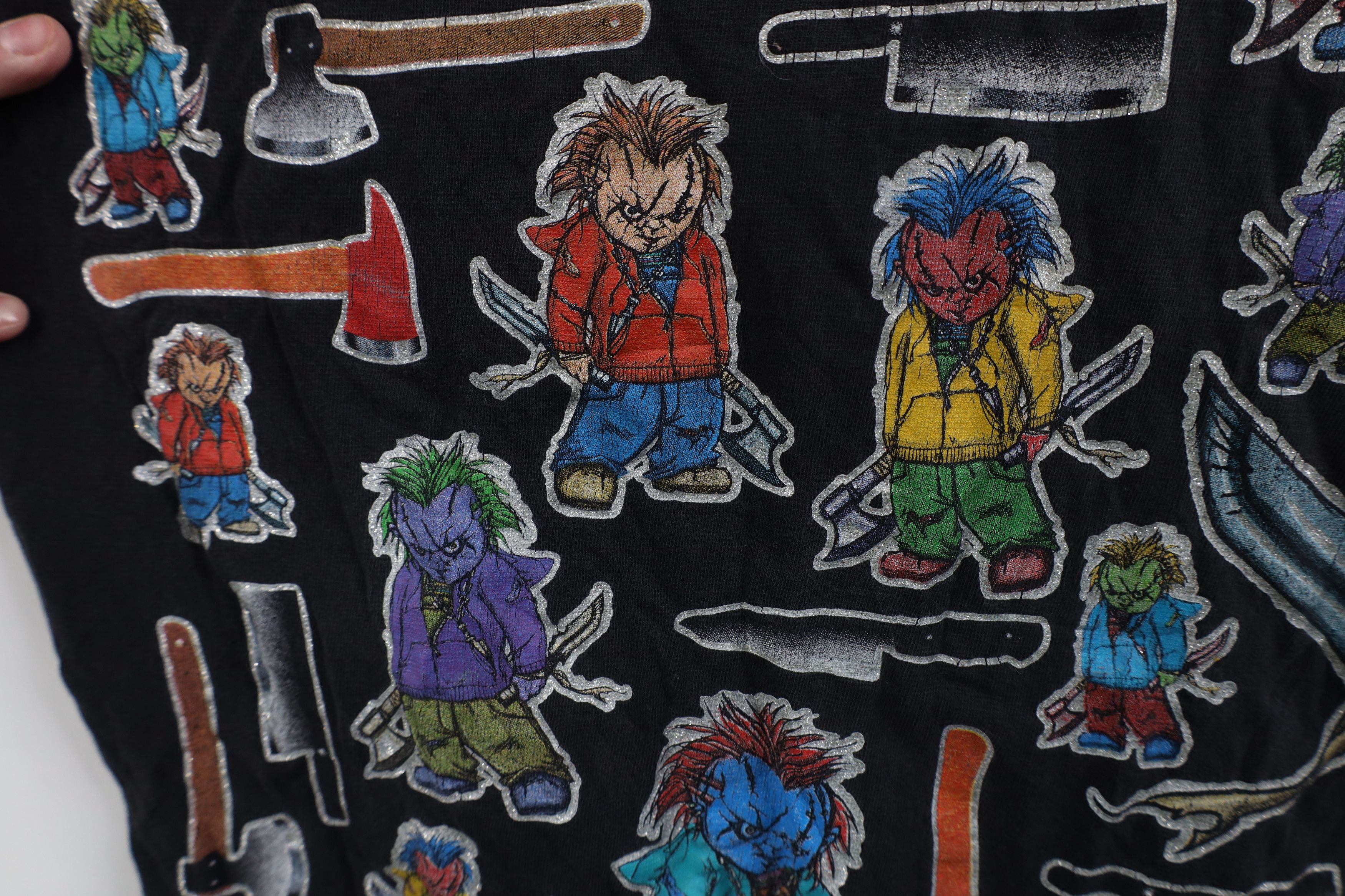 Vintage Vintage 90s Y2K Chucky Doll Short Sleeve T-Shirt Black Size US XXL / EU 58 / 5 - 6 Thumbnail