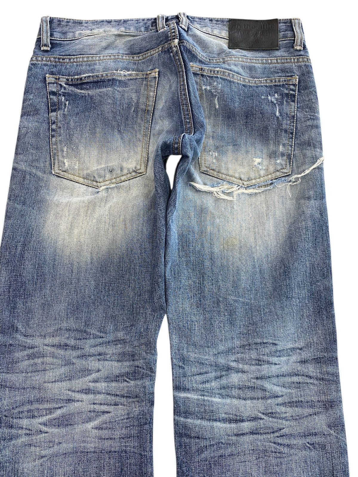 In The Attic In The Attic Ripped Patchwork Straight Leg Style Jeans Size US 33 - 4 Thumbnail