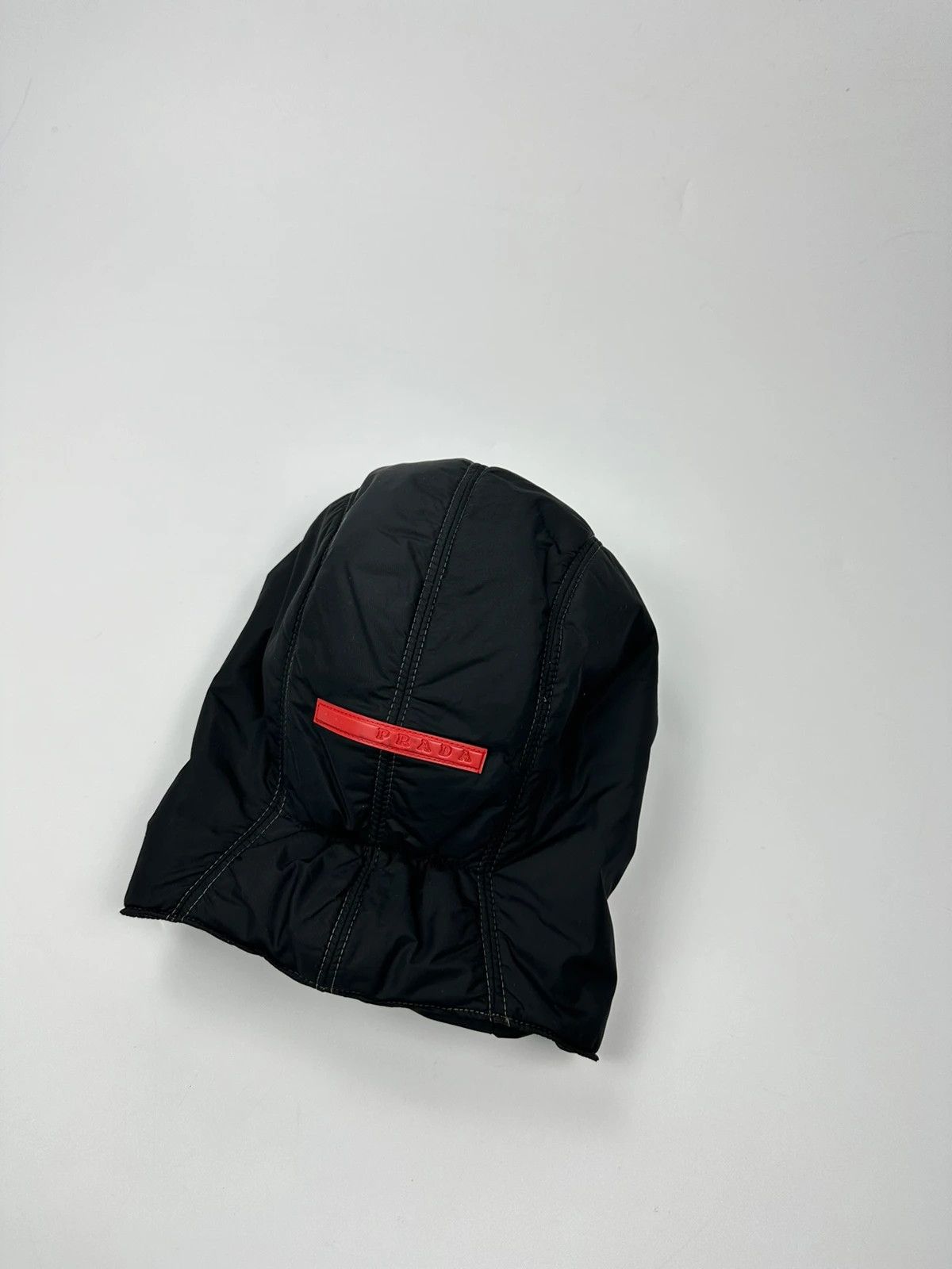 Prada Prada Sport FW99 Black Nylon Hood Mask Size ONE SIZE - 14 Thumbnail