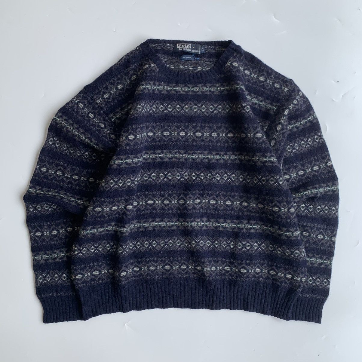 image of Coogi x Polo Ralph Lauren Polo Ralph Laurent Knitwear Vintage Pattern Grandpa Sweater (Size XL)
