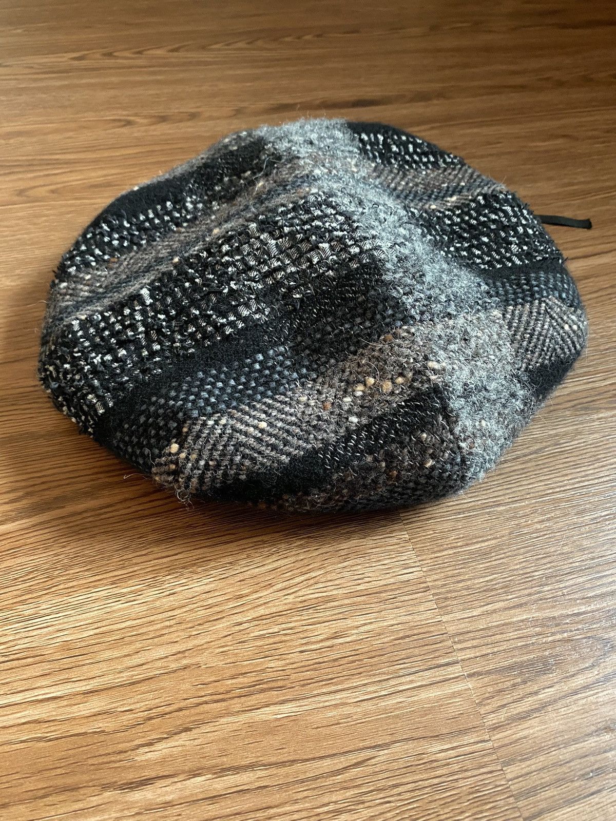 Yohji Yamamoto Yohji Yamamoto Pour Homme Tape Tweed Darts Beret AW20 Look4 Size ONE SIZE - 1 Thumbnail