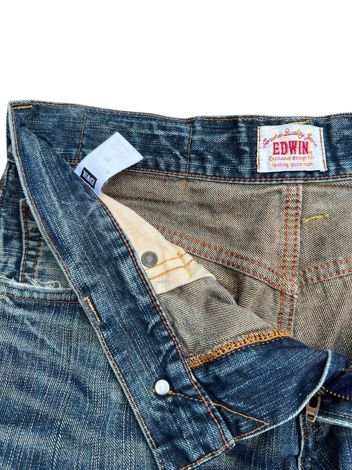 Edwin Vintage Edwin 403XV Distressed Denim Jeans 32x30 Size US 32 / EU 48 - 9 Thumbnail