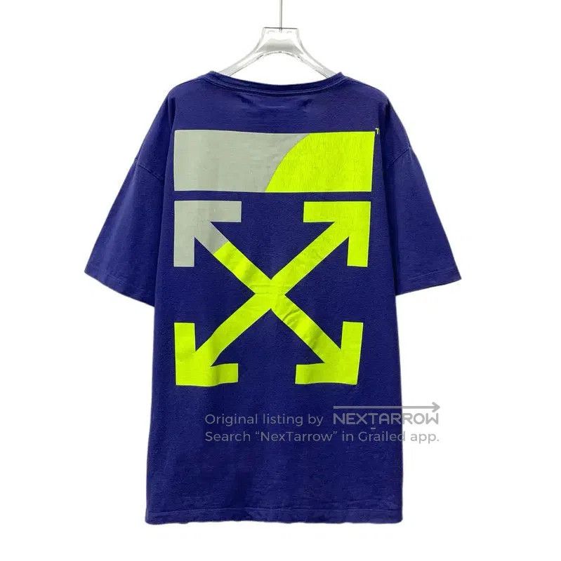 Off-White Off-White Blue Cotton Men's T-Shirt . Size US L / EU 52-54 / 3 - 1 Thumbnail