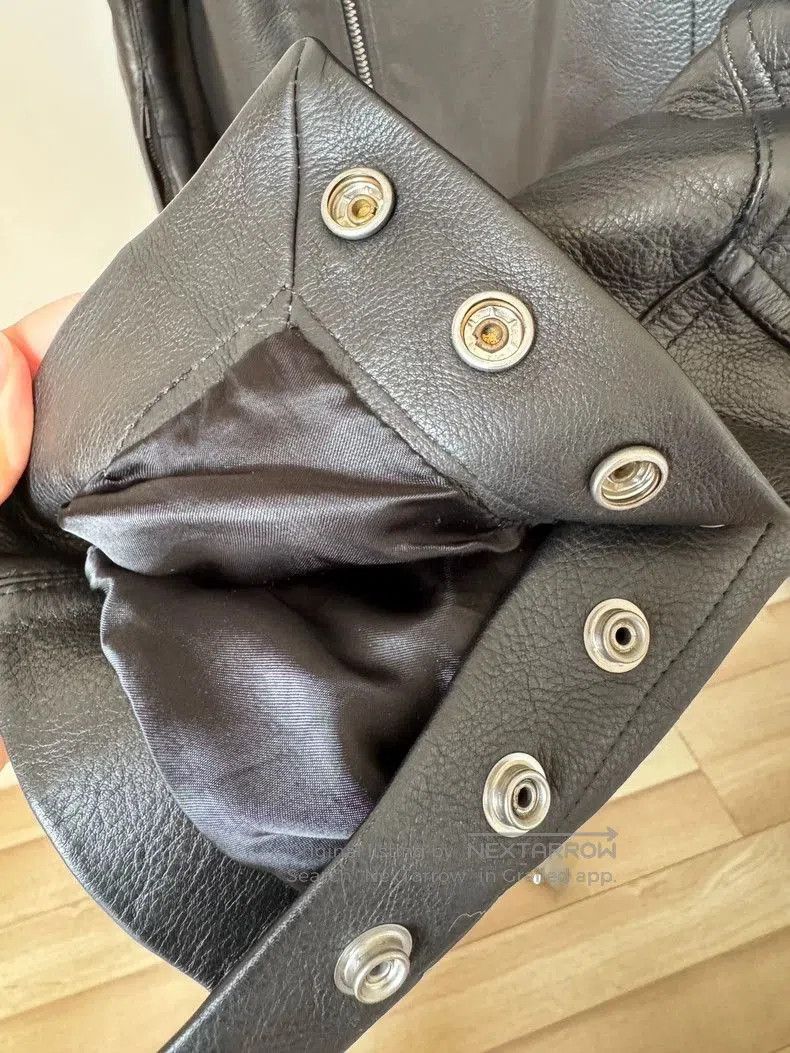 Rick Owens Rick Owens Black Leather Jacket with Asymmetrical Zipper. Size US L / EU 52-54 / 3 - 6 Thumbnail