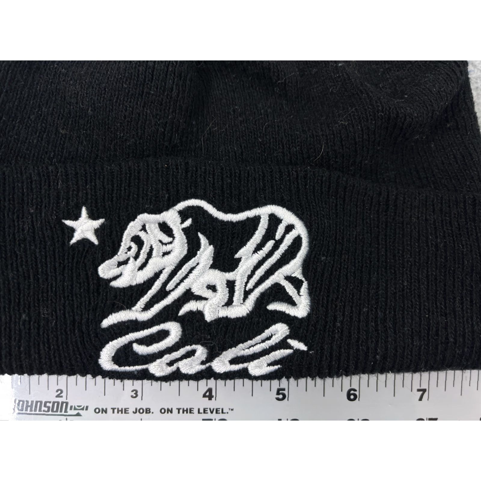 Vintage California Beanie Toque Adult One Size Black Embroidered Bear Acrylic Cali Size ONE SIZE - 2 Thumbnail