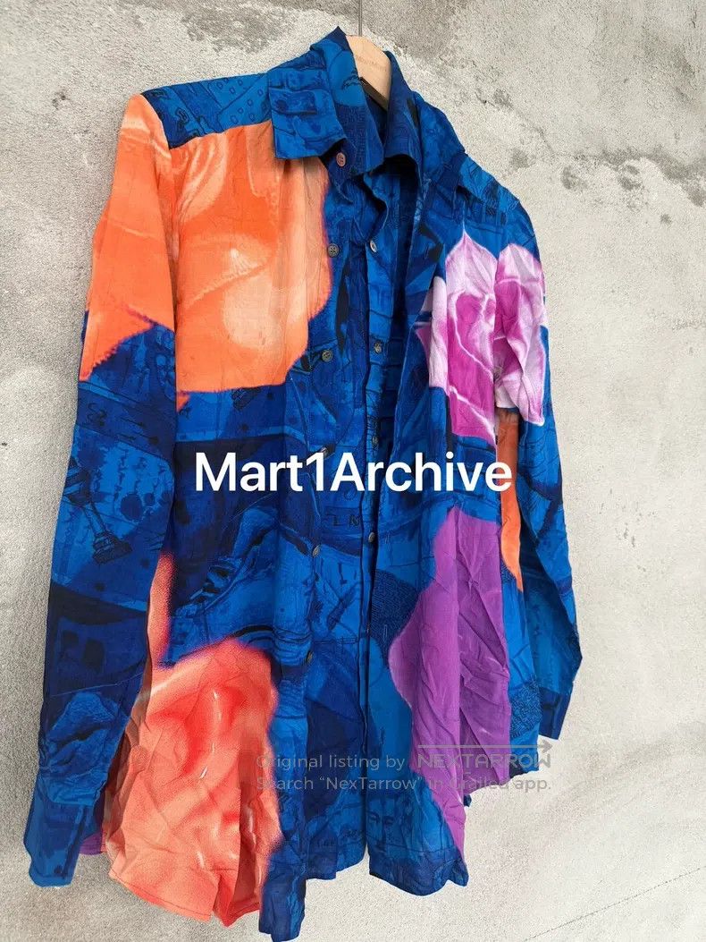 Yohji Yamamoto YOHJI YAMAMOTO Double-layer faux two-piece floral shirt Size US S / EU 44-46 / 1 - 6 Thumbnail