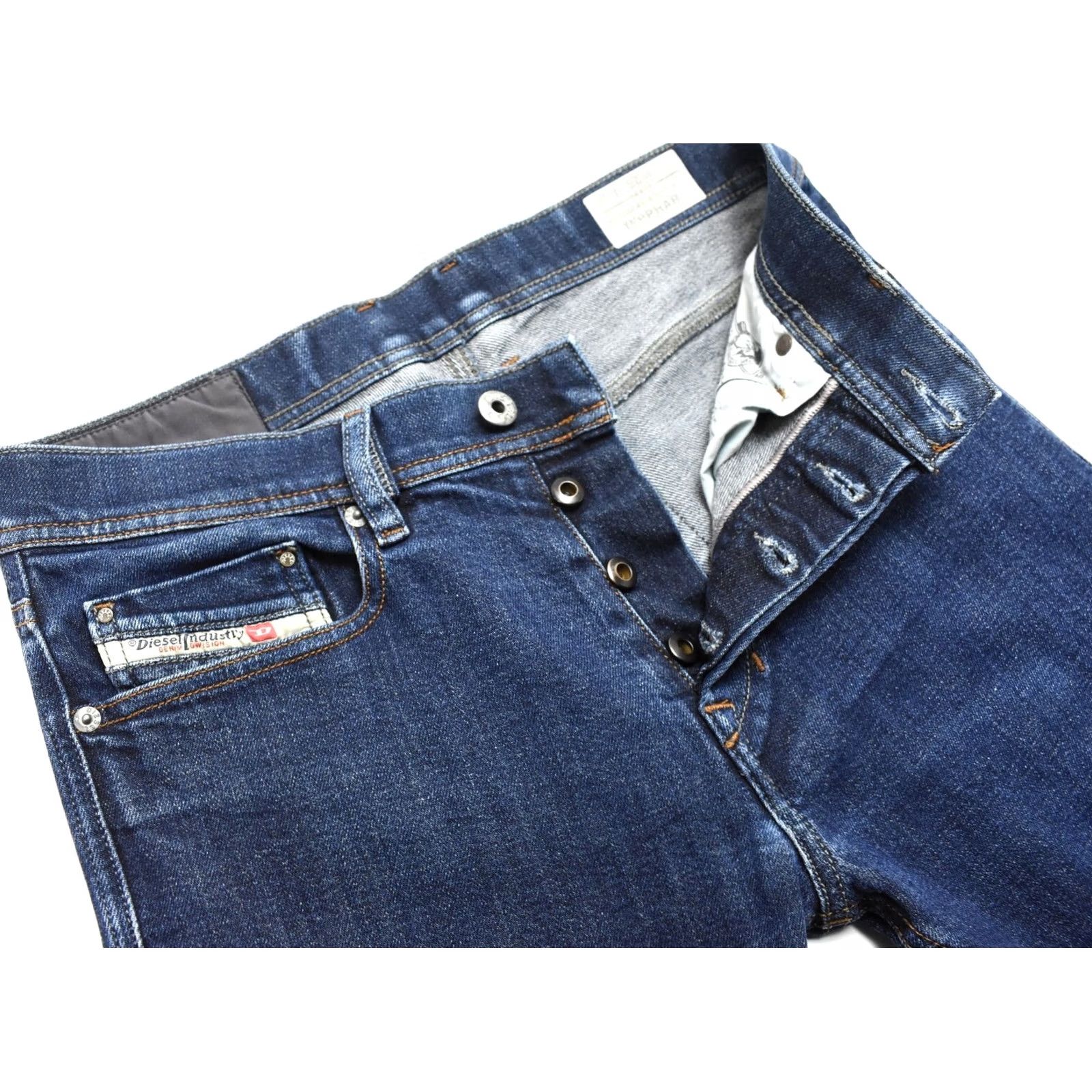 Diesel DIESEL Thepphar Slim-Carrot 064B Stretch Jeans Men Slim W28/L32 Blue, 98% Cotton, 2% Elastane, Slim Fit, Jeans, Regular Size, Logo, Faded Size US 28 / EU 44 - 4 Thumbnail