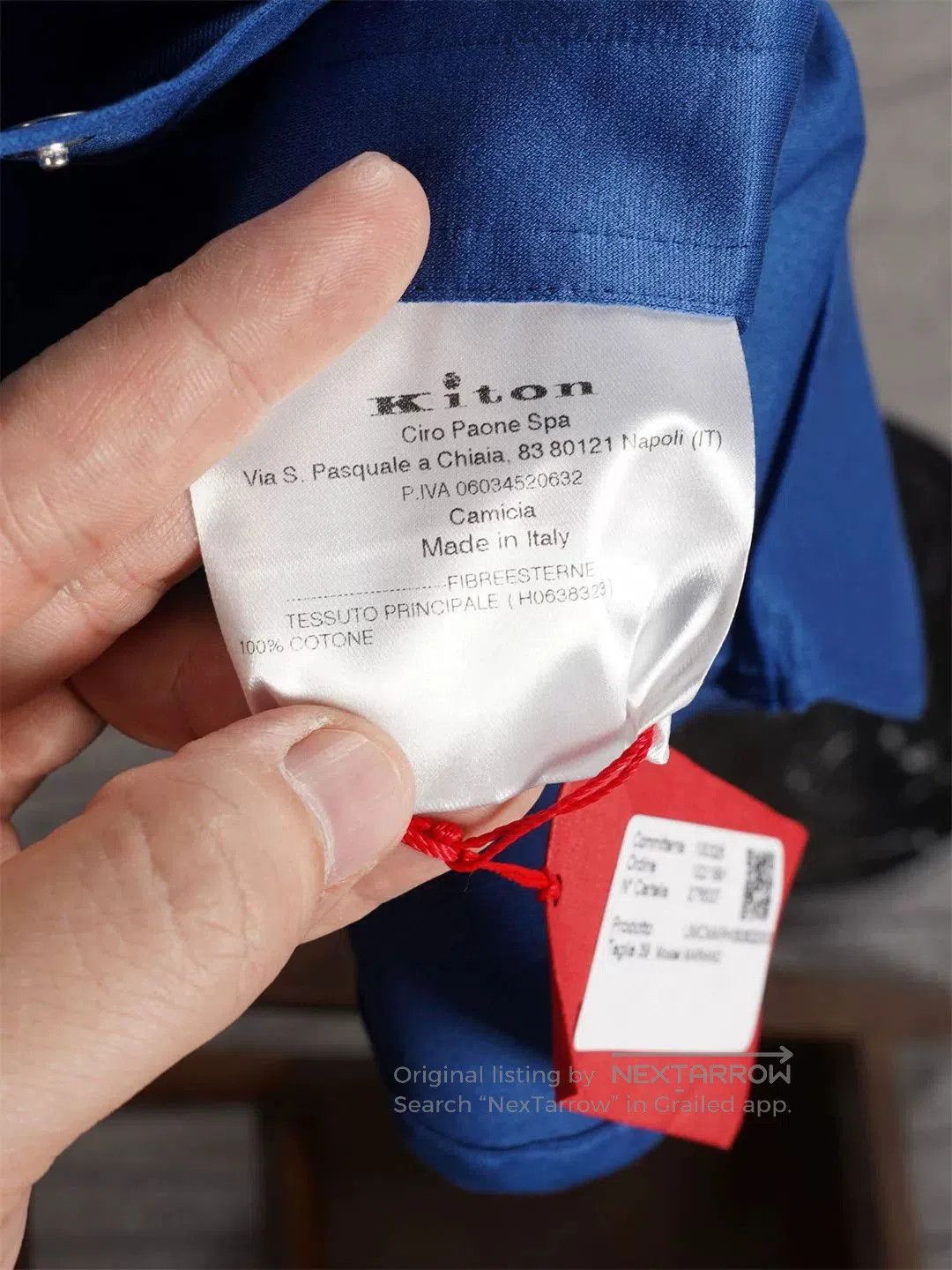 Kiton Kiton Blue Cotton Hooded Jacket. Size US S / EU 44-46 / 1 - 9 Thumbnail
