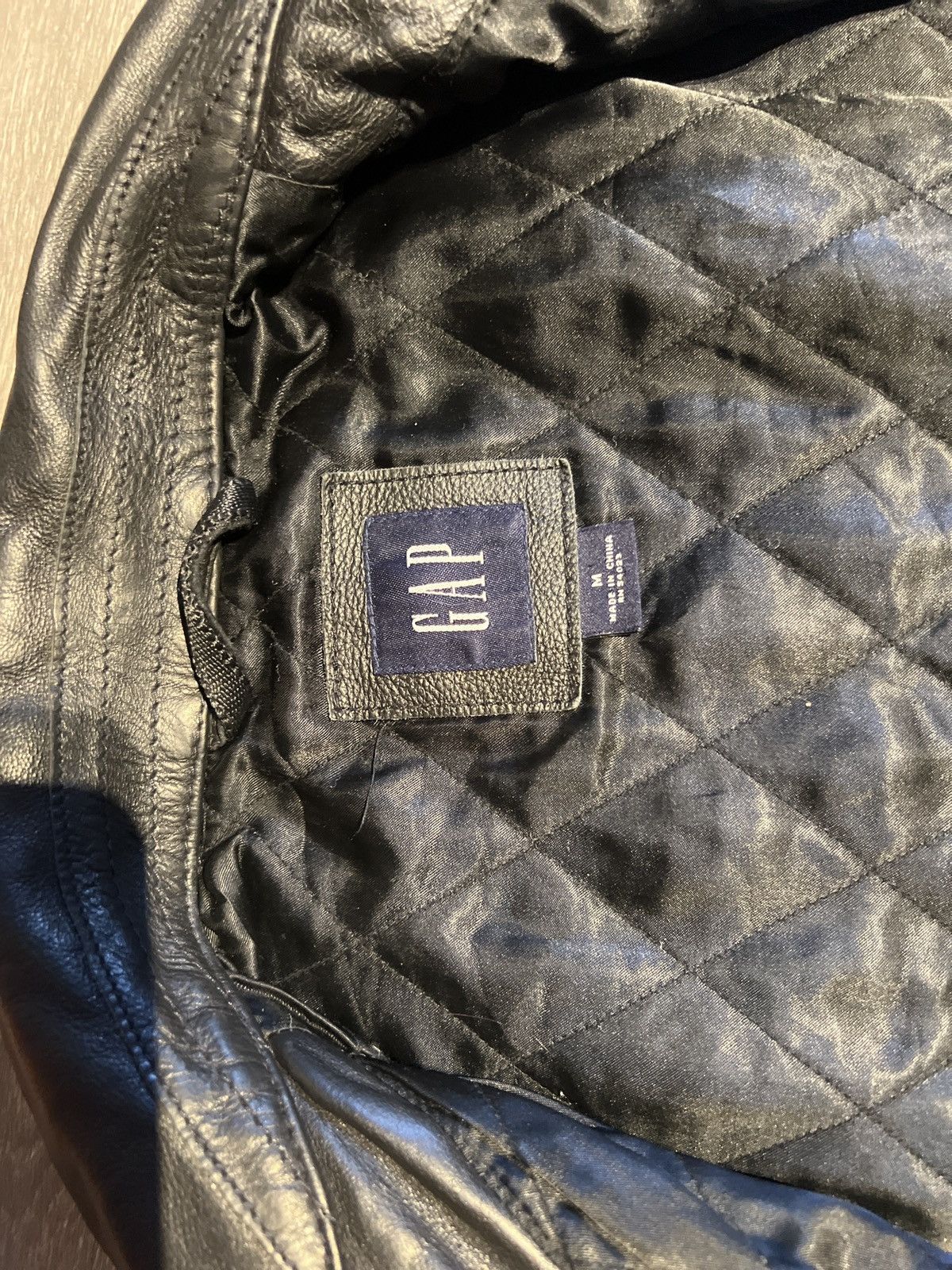 Gap × Vintage Vintage Gap Cow Leather Jacket Size US M / EU 48-50 / 2 - 8 Thumbnail