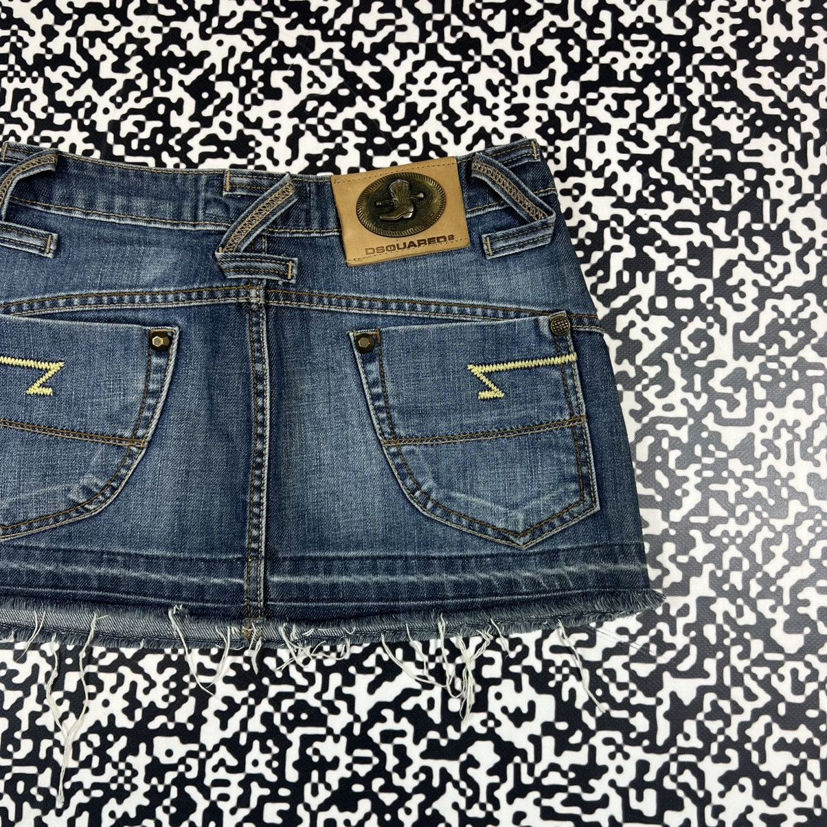Dsquared2 Vintage 90s Dsquared 2 Luxury Denim Mini Skirt Y2K Style Size 26" / US 2 / IT 38 - 9 Thumbnail