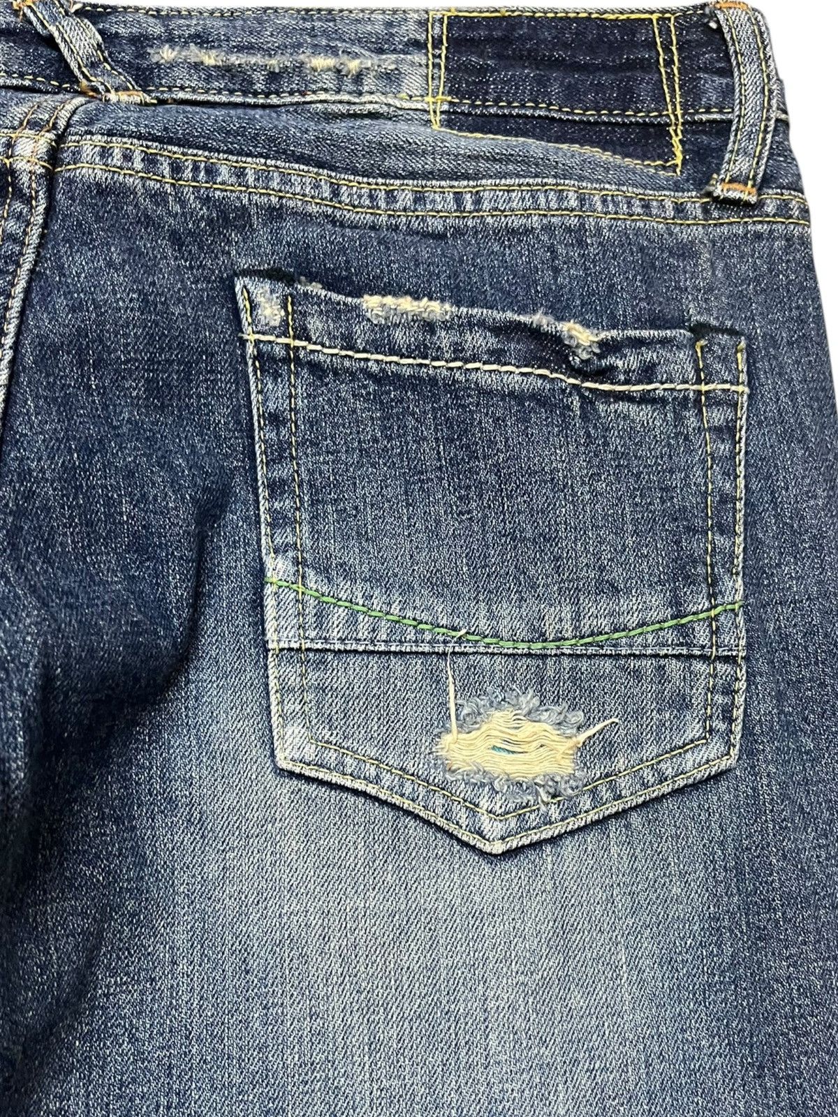 Japanese Brand Vintage Love Cuetieen Flare Grunge Distressed Denim Size US 30 / EU 46 - 8 Thumbnail
