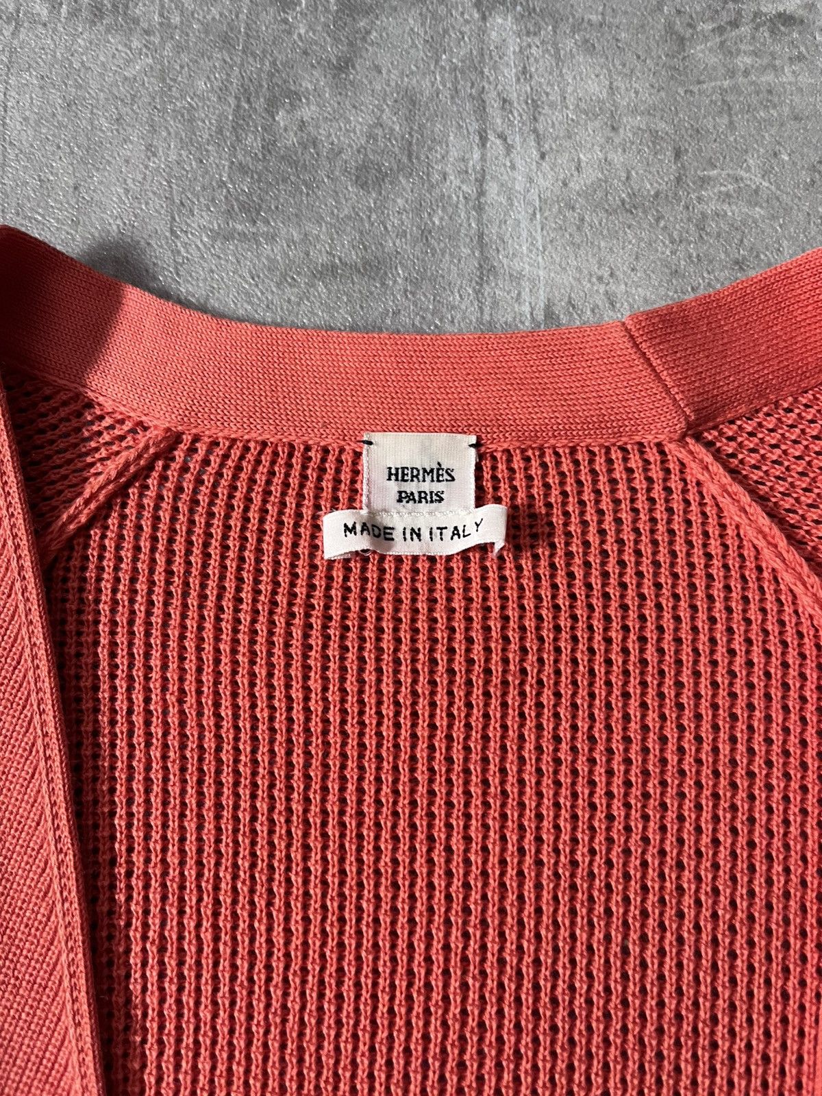 Hermes Hermes Knitted Cardigan Orange Short Sleeve Silk Size M / US 6-8 / IT 42-44 - 5 Thumbnail