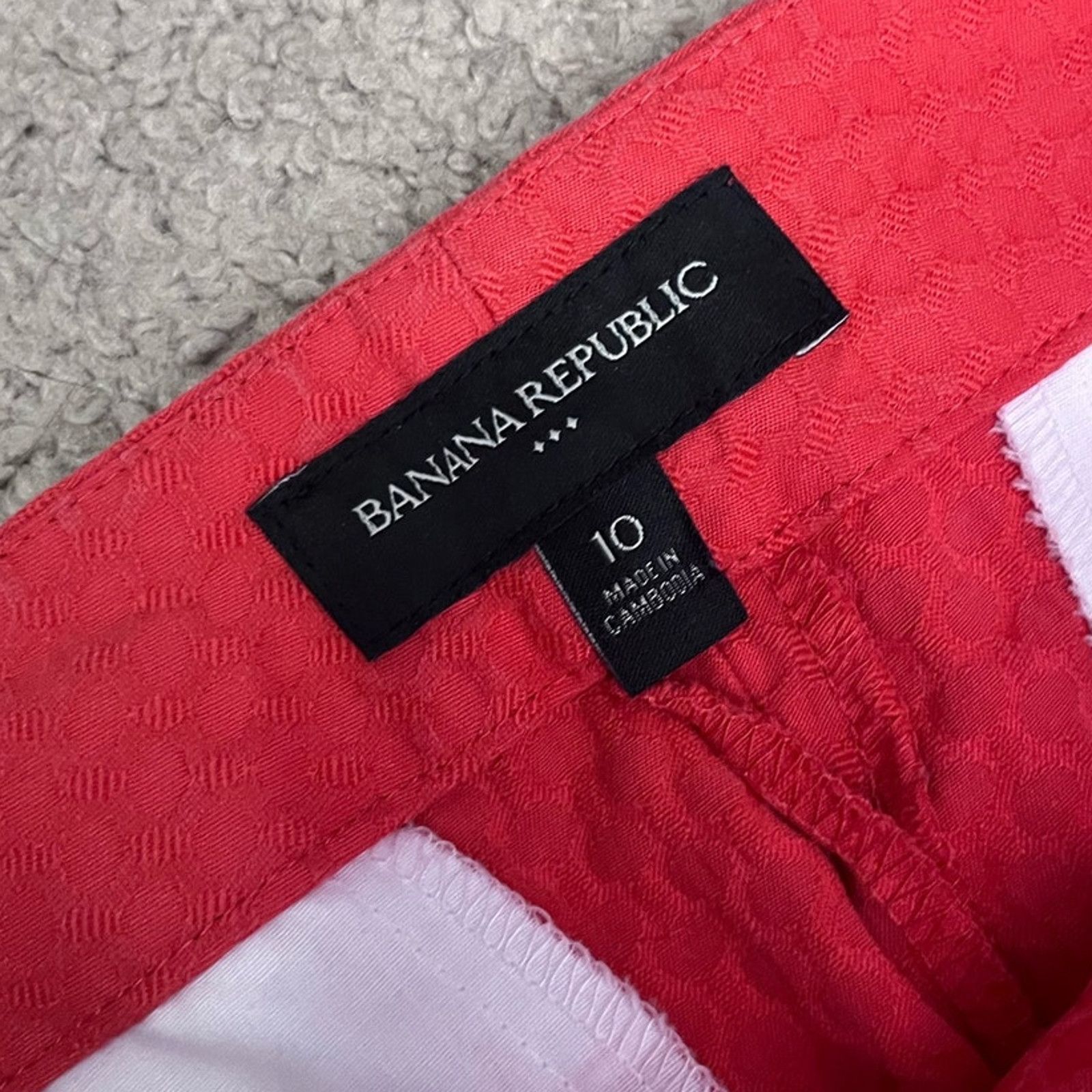 Banana Republic Women’s Red Banana Republic Work Slacks 10 Size 32" / US 10 / IT 46 - 6 Thumbnail