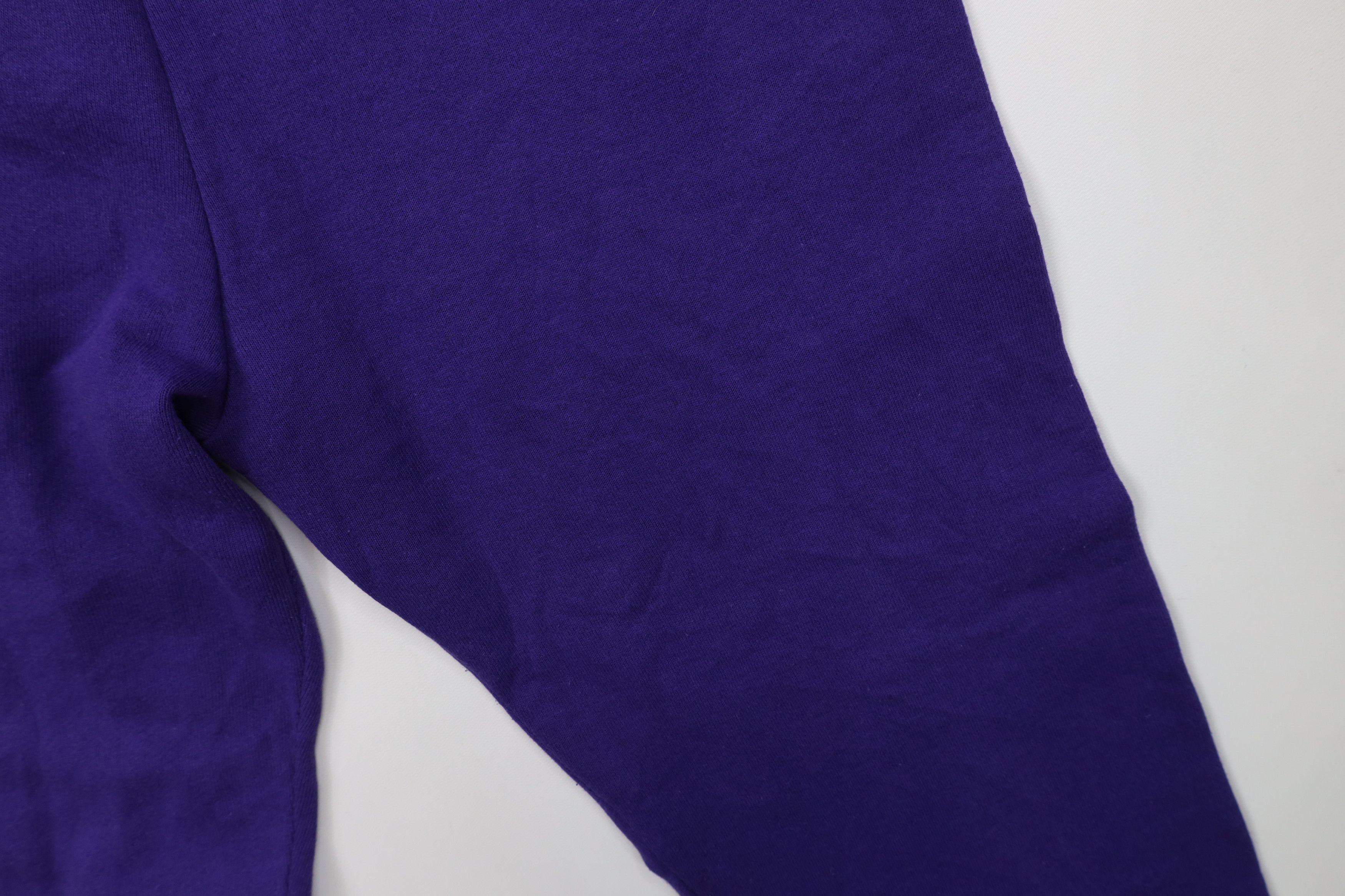 Vintage Vintage 90s Streetwear Blank Tapered Leg Sweatpants Purple Size 24" / US 00 / IT 34 - 6 Thumbnail