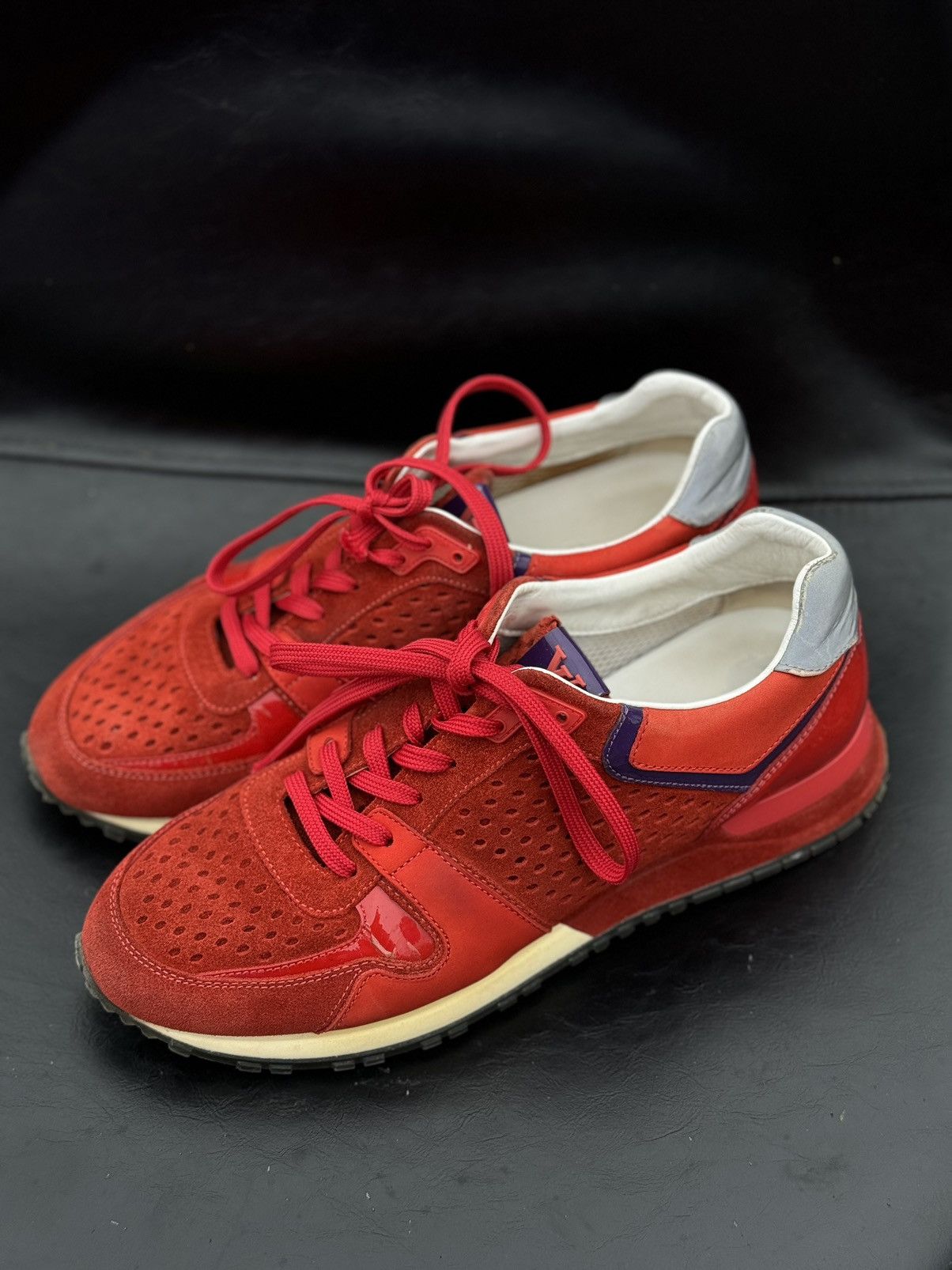 Louis Vuitton Louis Vuitton red suede trainers sneakers Size US 8 / IT 38 - 6 Thumbnail