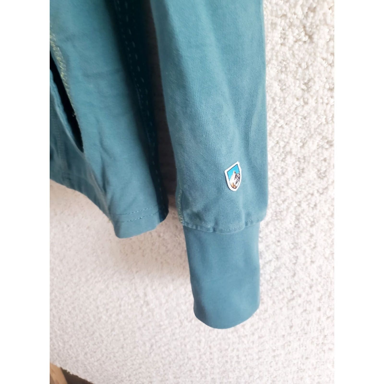 Vintage Kuhl Jacket M Kember Full Zip Turquoise Blue Green Organic Cotton Womens Medium Regular Size M / US 6-8 / IT 42-44 - 6 Thumbnail