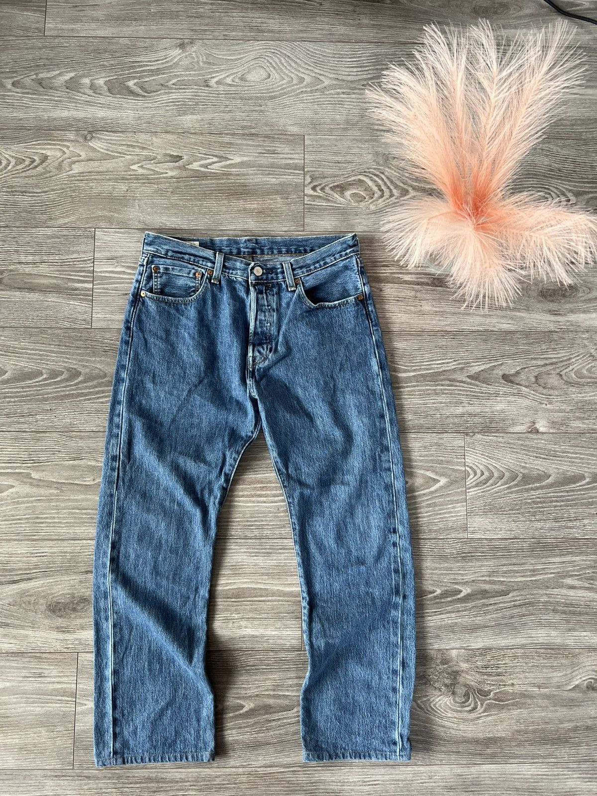Levi's ‼️LEVIS PREMIUM Quality 501 Salvage DENIM Classic Jeans‼️ Size US 32 / EU 48 - 3 Thumbnail