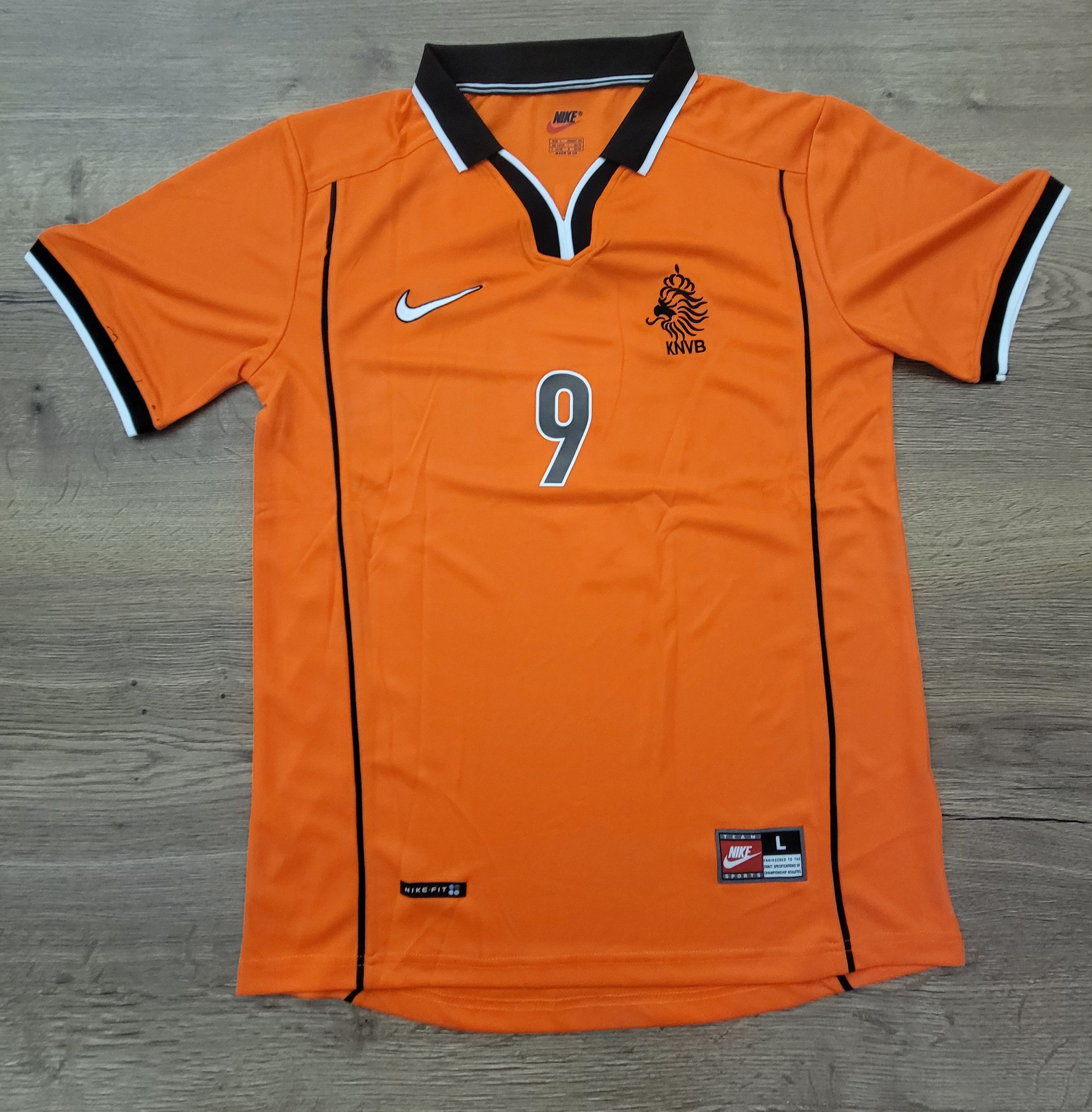 Other 1998 netherland 9 Kluivert Jersey retro football shirt Size US L / EU 52-54 / 3 - 2 Thumbnail