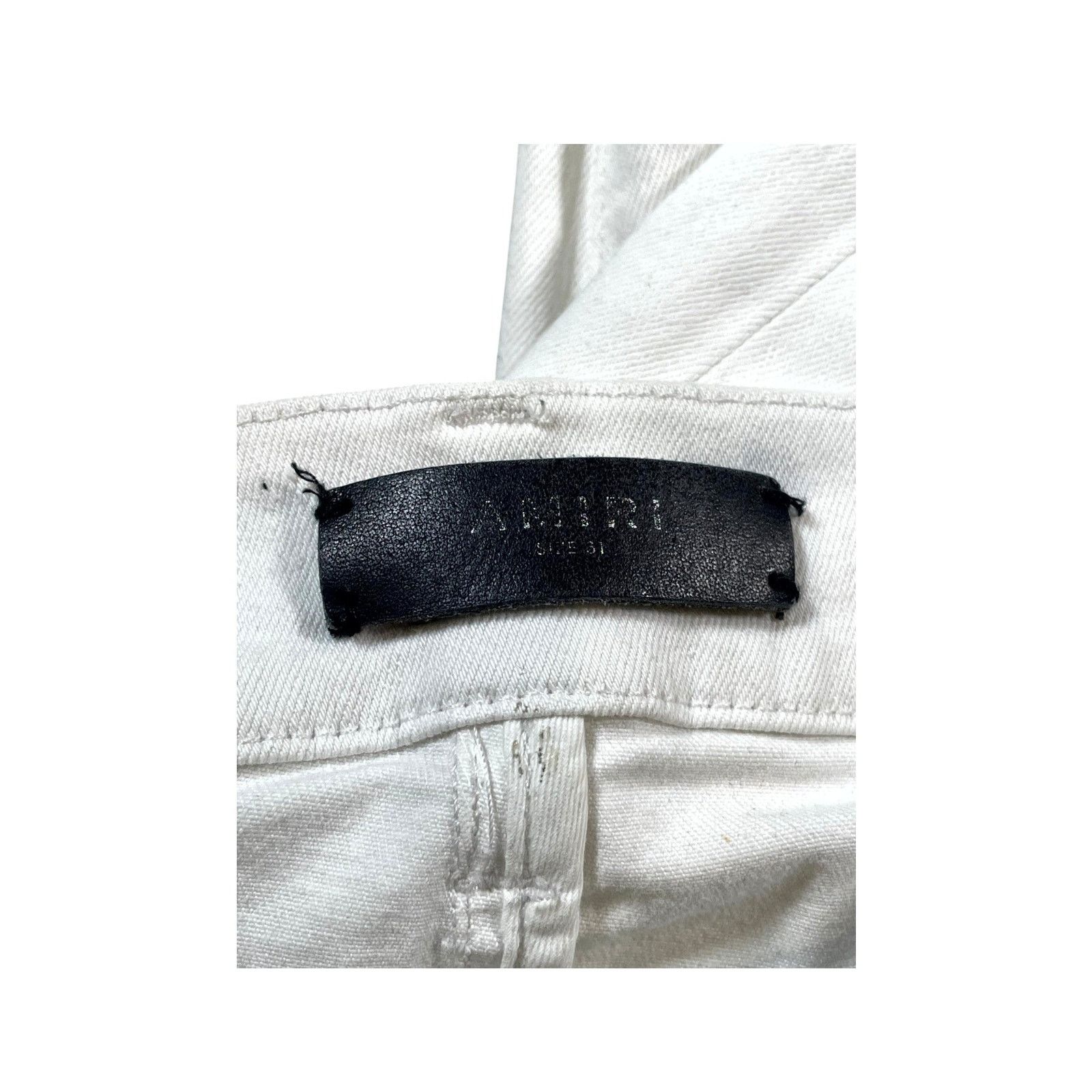 Amiri Amiri Plain Thrasher (Missing Metal Tag) White Jeans Size US 31 - 4 Thumbnail