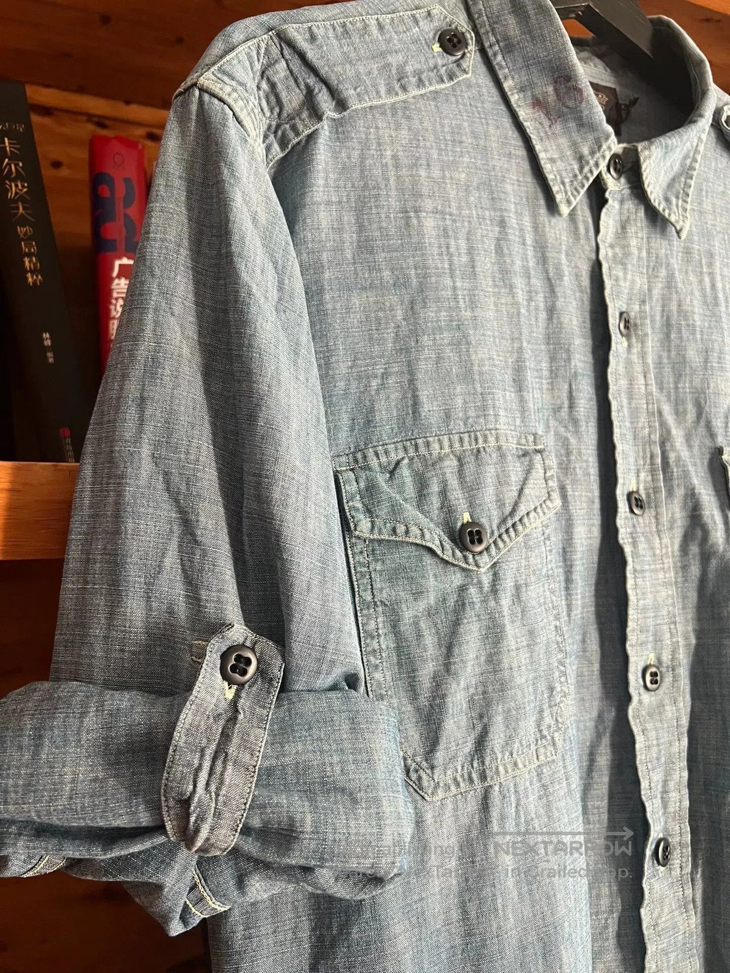 RRL Ralph Lauren RRL Double RL Vintage Military Denim Shirt. Size US L / EU 52-54 / 3 - 4 Thumbnail