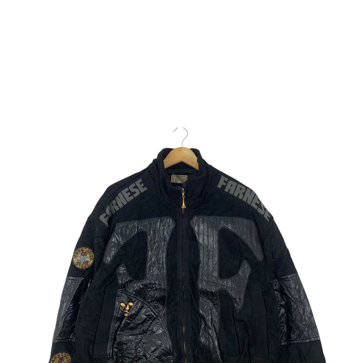 Vintage Vintage FARNESE UKI JAPAN Embossed Logo Patchwork Jacket Size XXL / US 16-18 / IT 52-54 - 2 Thumbnail