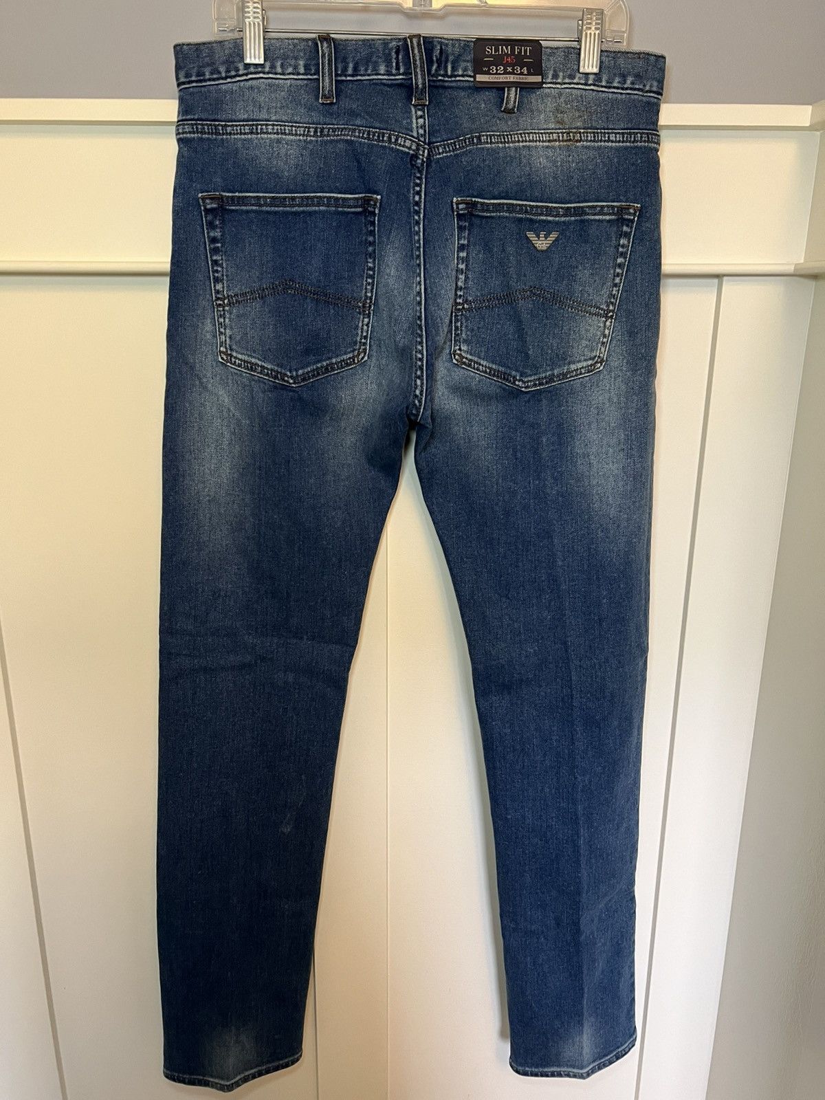 Armani Armani Jeans J45 slim fit faded blue jeans Size US 32 / EU 48 - 2 Thumbnail