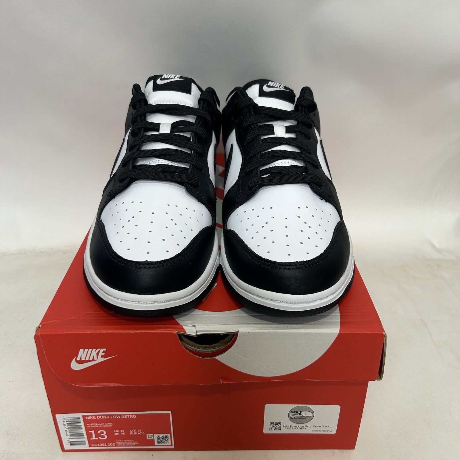 Nike Nike Dunk Low Retro “Black White/Panda” Size US 13 / EU 46 - 2 Thumbnail