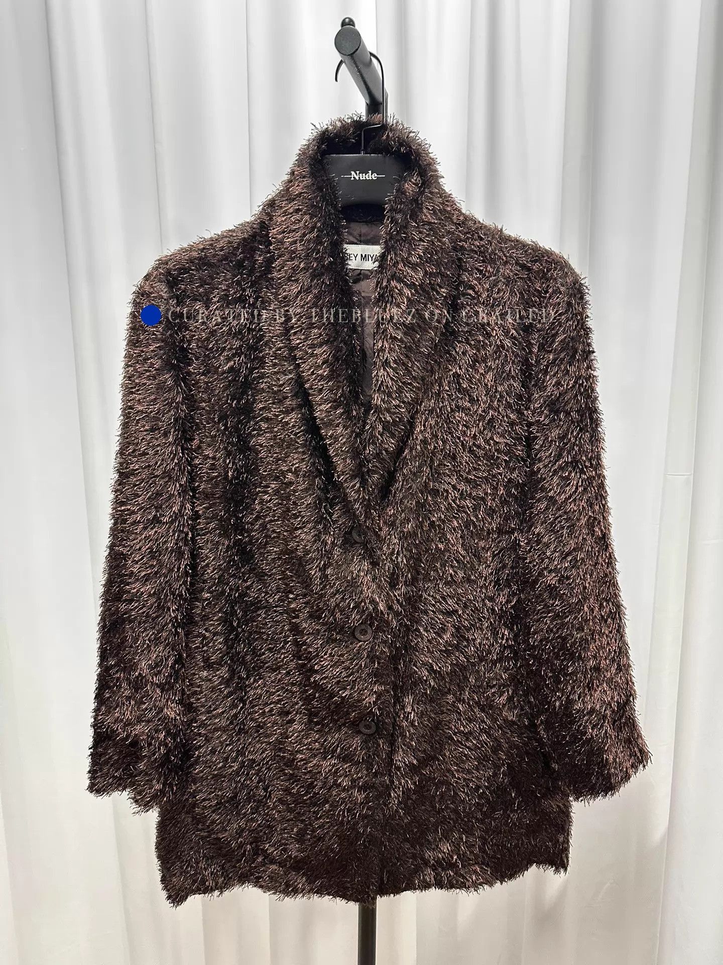 Issey Miyake Wool Blend Shawl Collar Coat in Brown Size US L / EU 52-54 / 3 - 1 Thumbnail