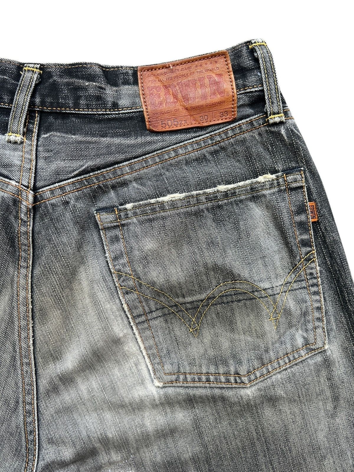 Edwin Vintage Edwin 505ZX Selvedge Distressed Denim Jeans 31x31 Size US 31 - 9 Thumbnail