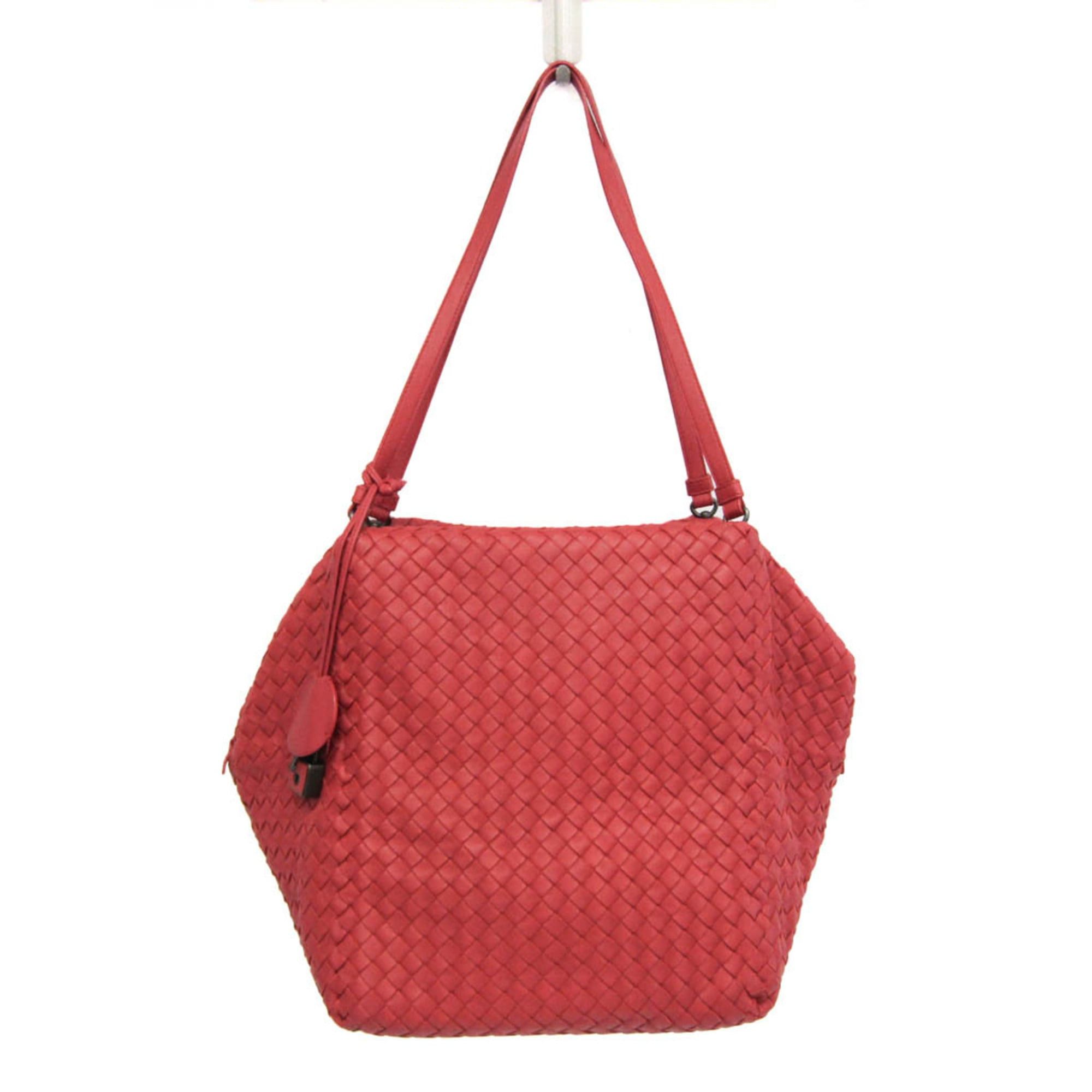 Bottega Veneta Bottega Veneta Intrecciato Women,Men Leather Shoulder Bag,Tote Bag Red Color Size ONE SIZE - 1 Thumbnail