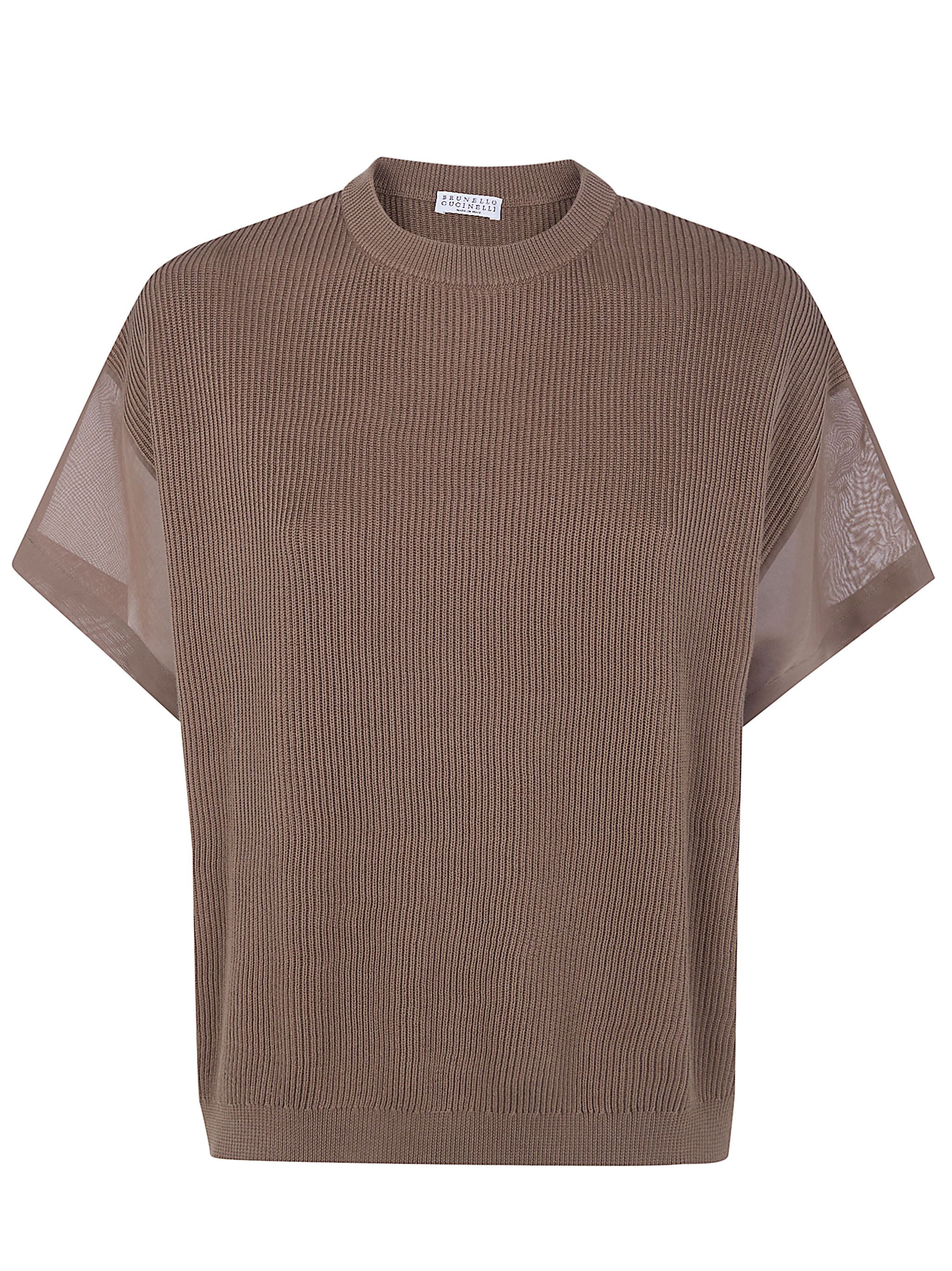 Brunello Cucinelli SHORT SLEEVES SWEATER Size S / US 4 / IT 40 - 1 Thumbnail