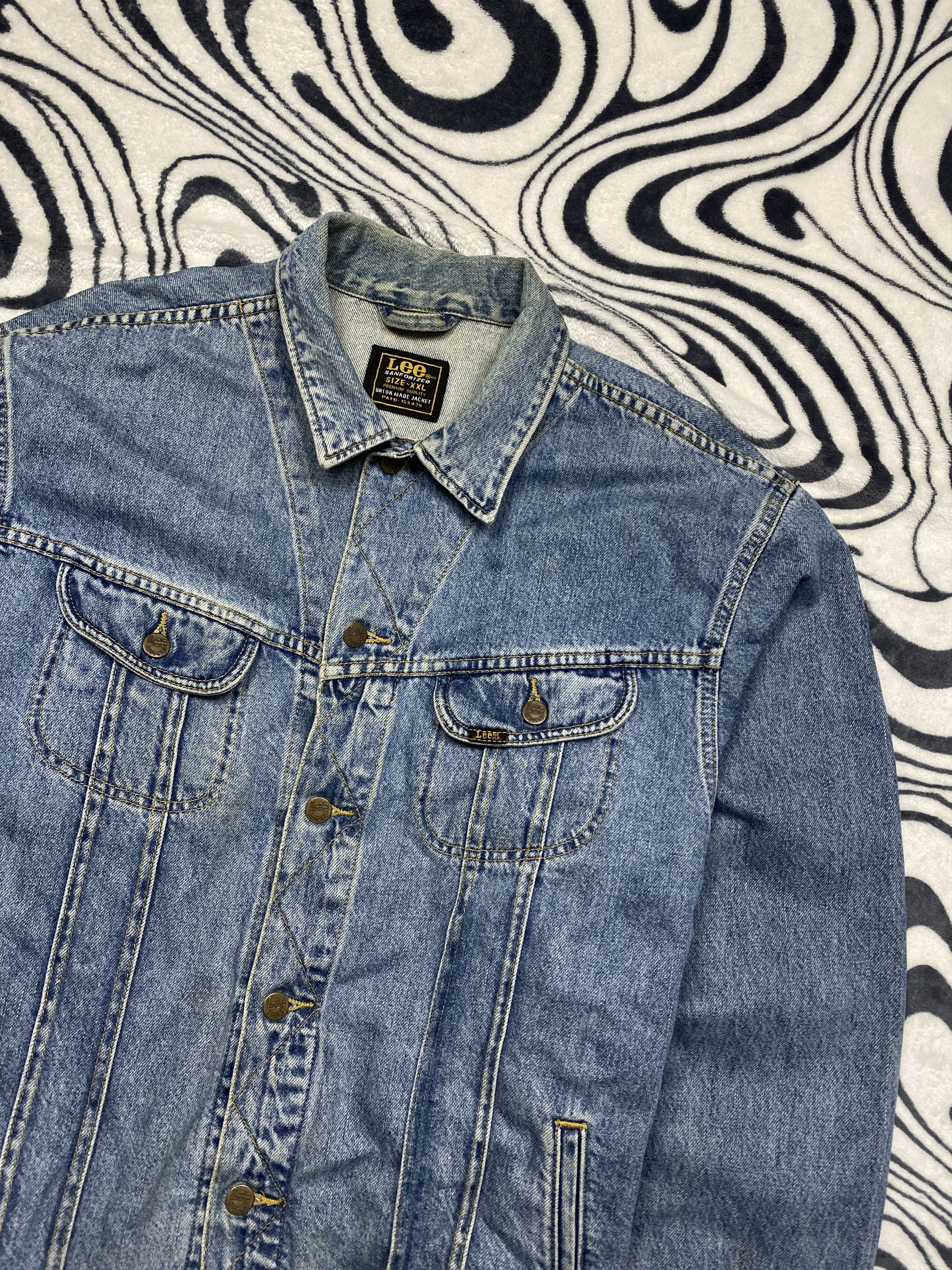 Lee Lee 90s Vintage Mens Denim Jacket Size US XXL / EU 58 / 5 - 2 Thumbnail