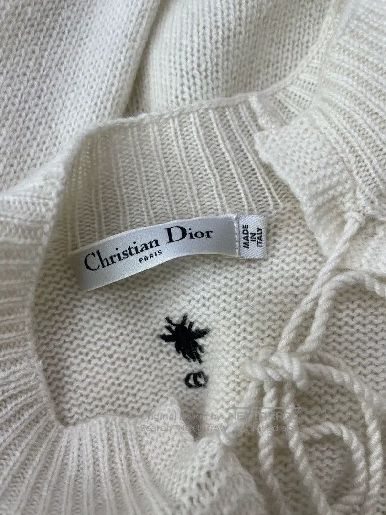 Dior Dior Cashmere laced bee knitwear sweater Size S / US 4 / IT 40 - 4 Thumbnail