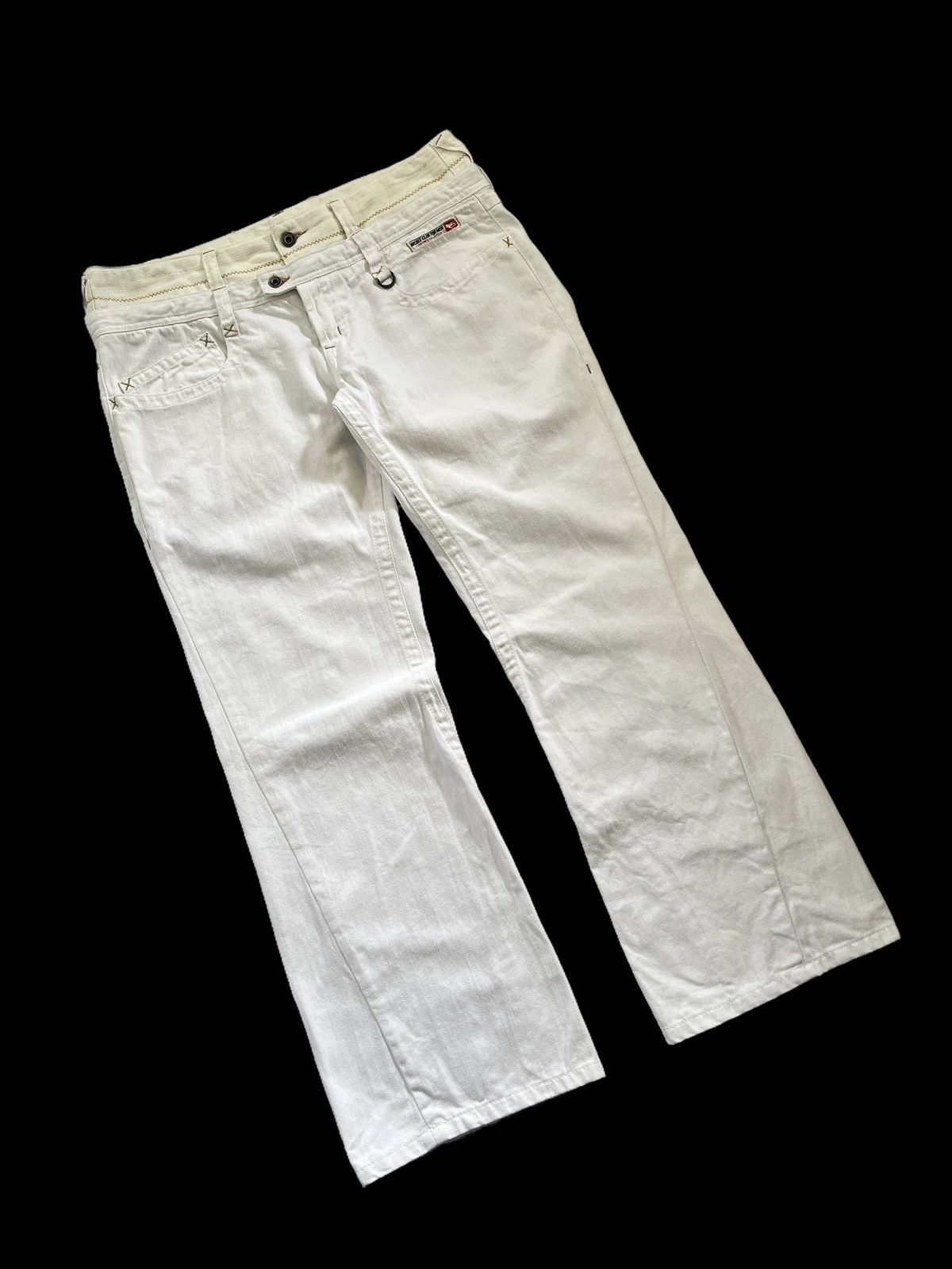 Nicole Club Nicole Club For Men Double Waist Twist Flare Denim Size US 35 - 1 Thumbnail
