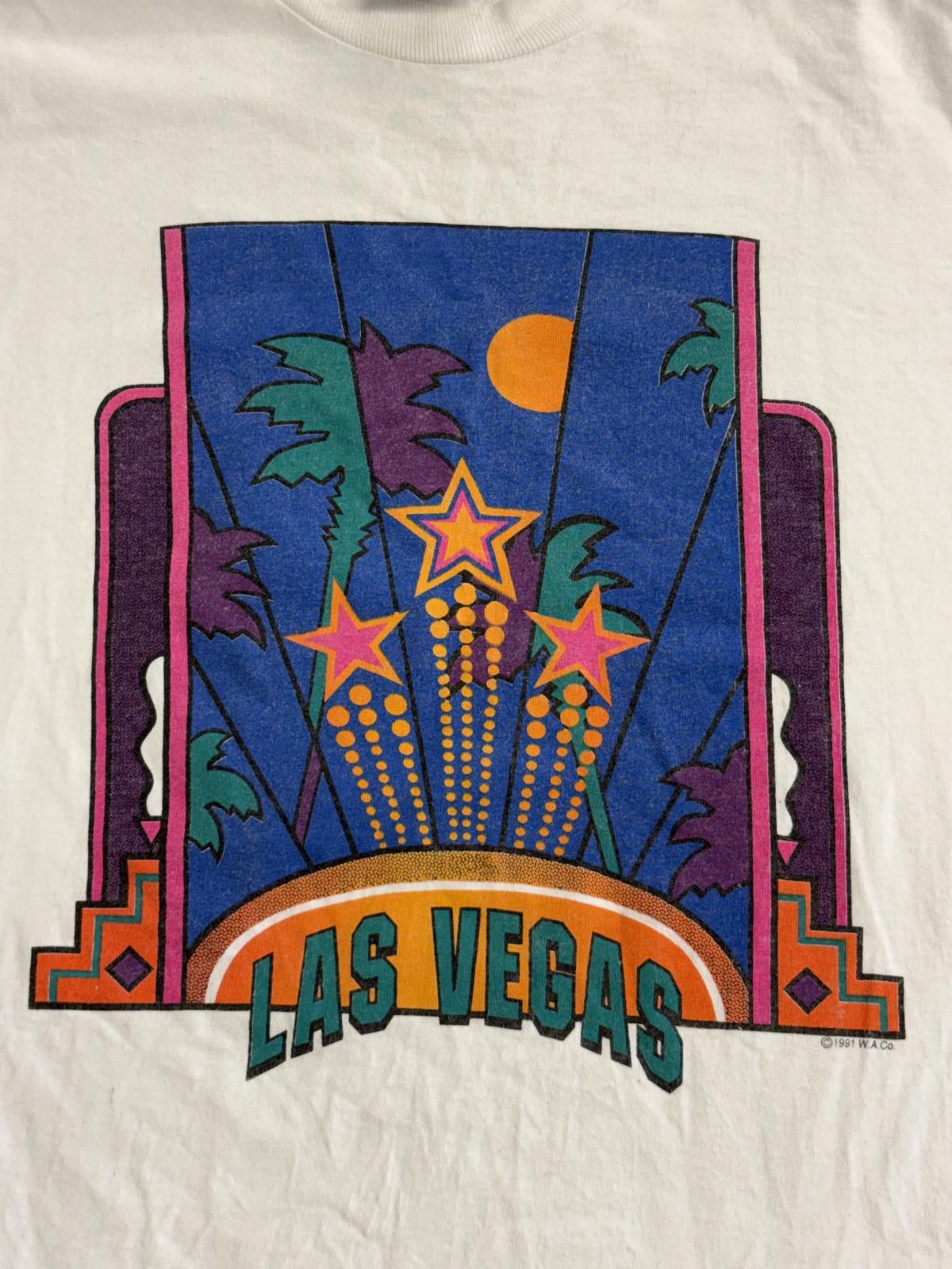 Signal Sport Vintage Las Vegas T-shirt Single Stitch 1991 Waco -L Size US L / EU 52-54 / 3 - 4 Thumbnail