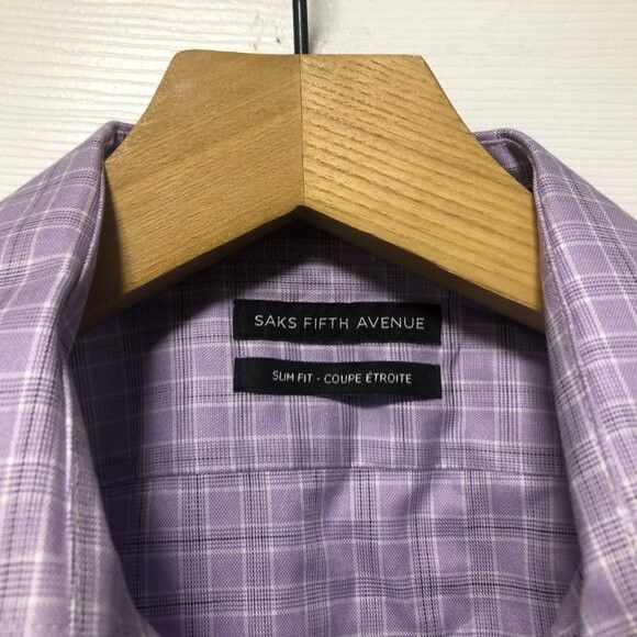 Saks Fifth Avenue Saks fifth avenue men's cotton dress shirt size:17.5/34-35 Size US XL / EU 56 / 4 - 3 Thumbnail
