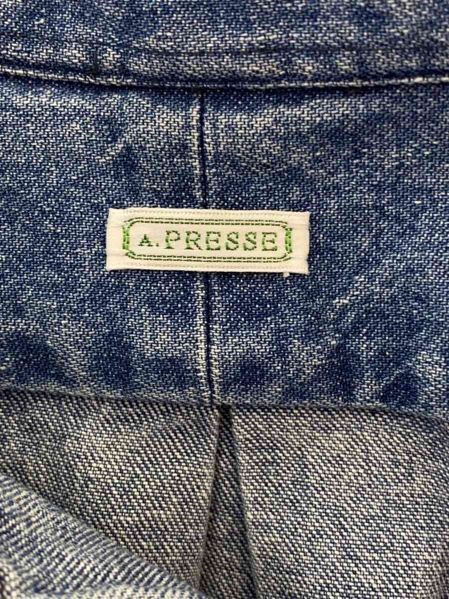 A.PRESSE Denim Long-sleeved Shirt Size US L / EU 52-54 / 3 - 3 Thumbnail