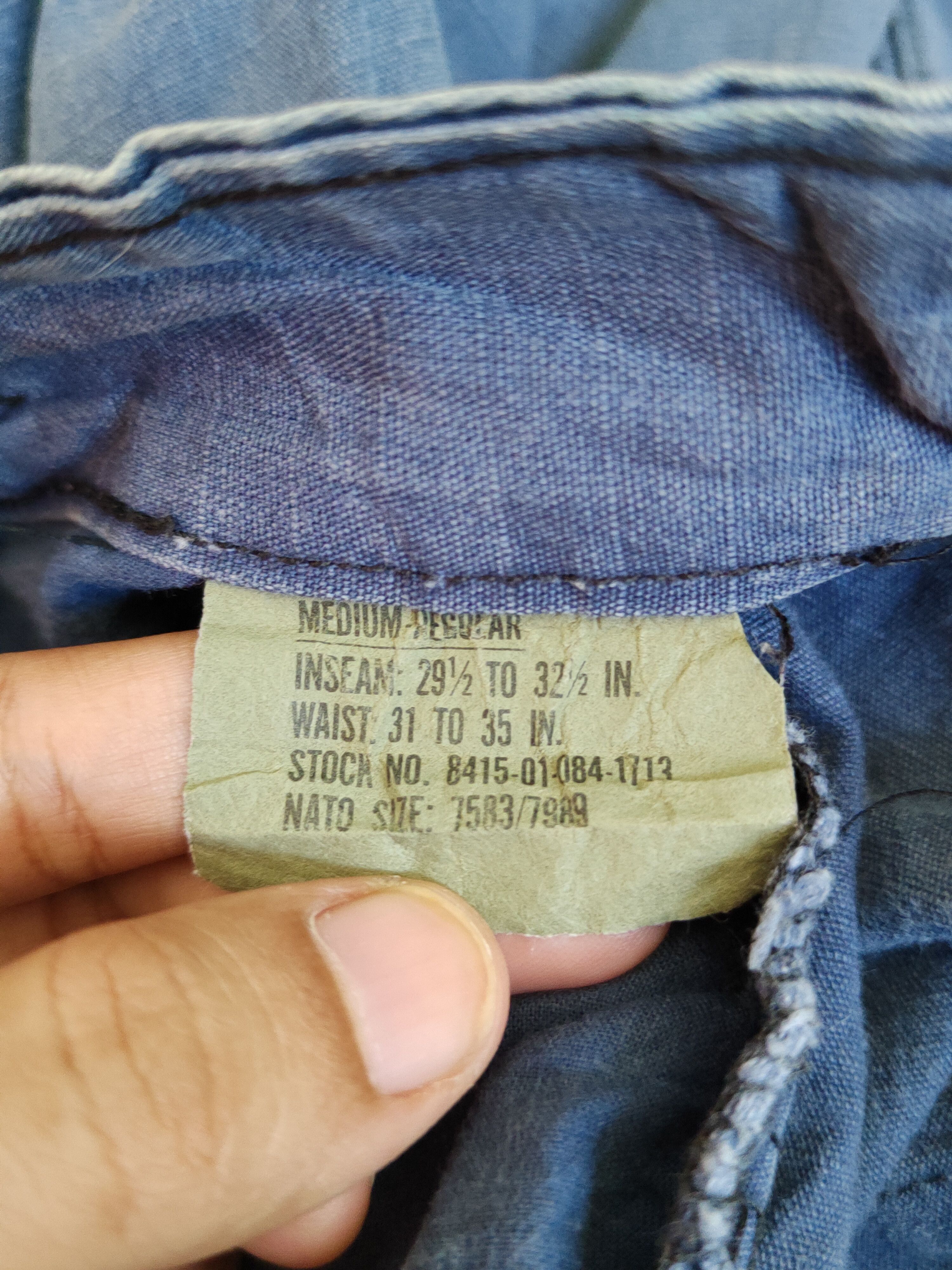 Japanese Brand Blue Faded Multipocket Cargo Pants #S1790