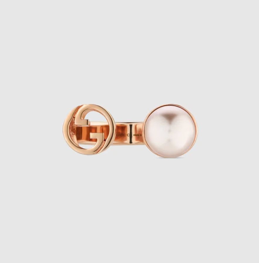 Gucci oc11z0126 Size: XS / Gucci Blondie Resin Pearl Ring Size ONE SIZE - 1 Preview