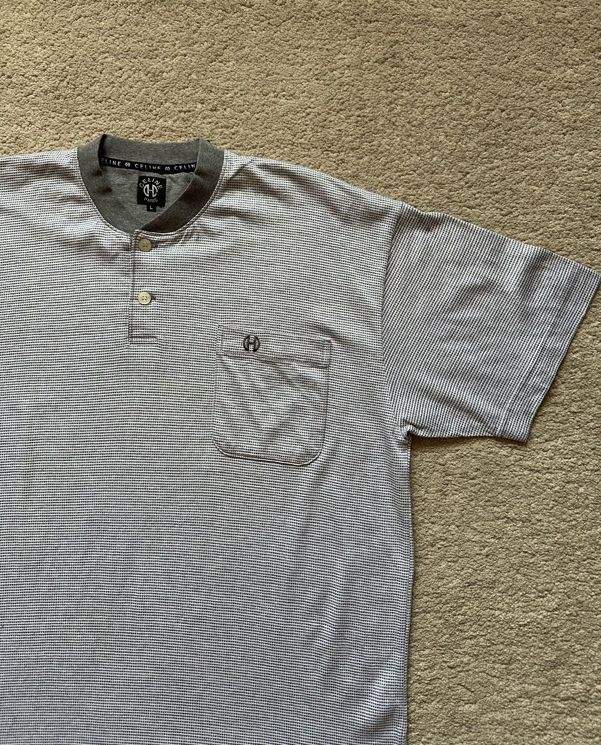 Celine Celine 2 Button Roundneck Pocket Tshirt Size US L / EU 52-54 / 3 - 2 Thumbnail