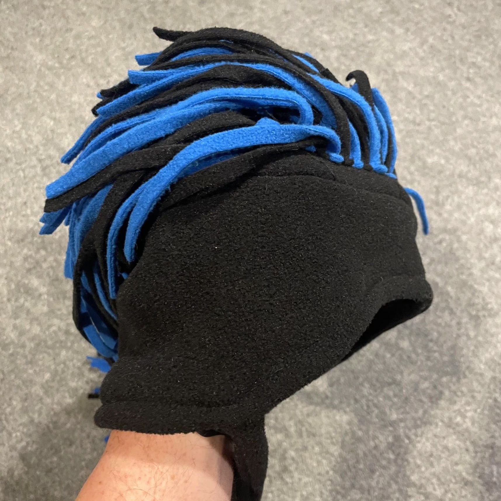 Vintage VINTAGE Mental Long Headgear Beanie Hat Black Blue Snowboard Ski Mens One Size Ear Flap Insulated Dreadlock Theme Funny Size ONE SIZE - 5 Thumbnail