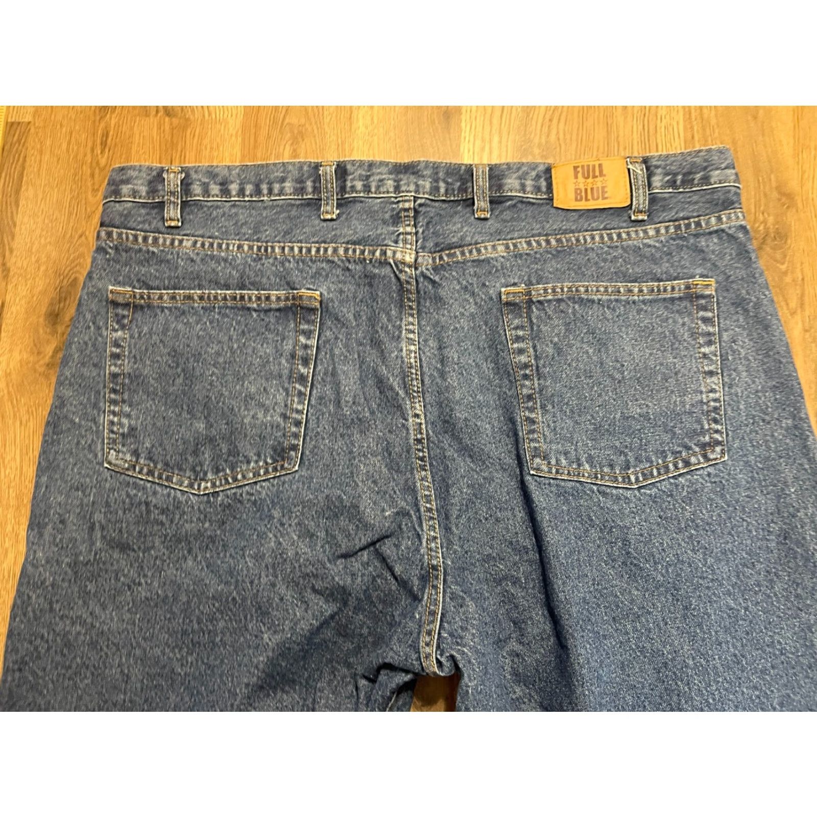Vintage Full Blue Jeans, Men's Size 44x30, Denim, Straight Leg, Pockets, Blue, Jeans, Men, 44x30, Regular Fit, 30 Inseam Size US 44 / EU 60 - 5 Thumbnail