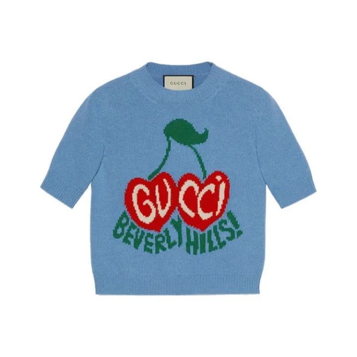 Gucci Gucci Short Cherry Knit Sweater Women-2507 Size M / US 6-8 / IT 42-44 - 7 Thumbnail