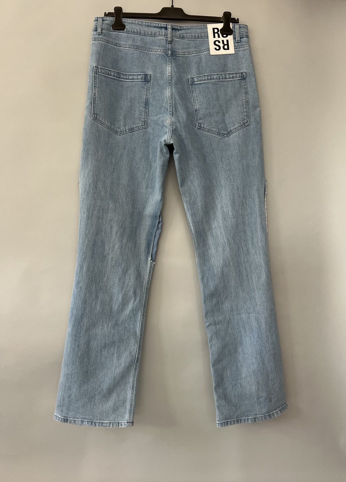 Raf Simons Raf Simons Blue Uneven Knee Patch Jeans Size US 32 / EU 48 - 4 Thumbnail
